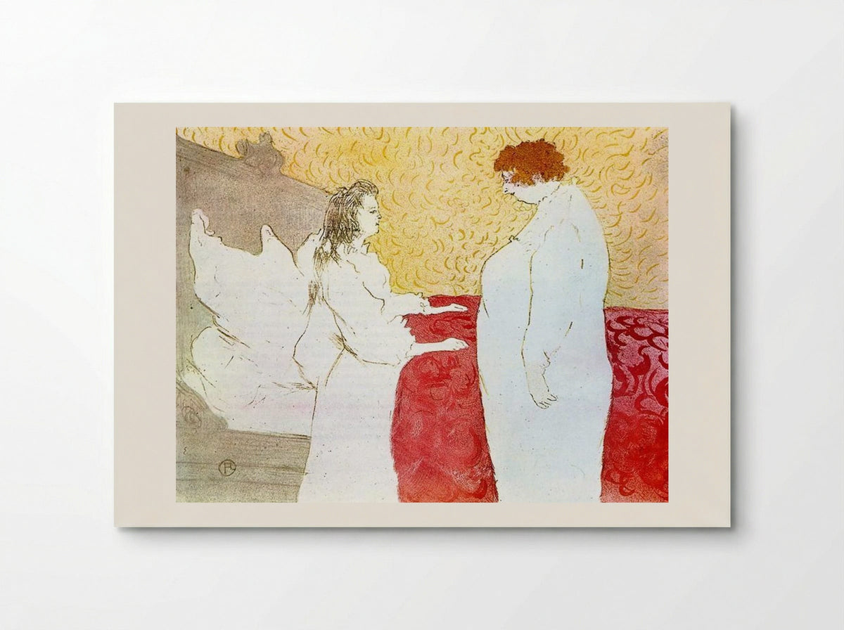 Woman in Bed, Profile, Getting Up - Henri de Toulouse-Lautrec - Poster