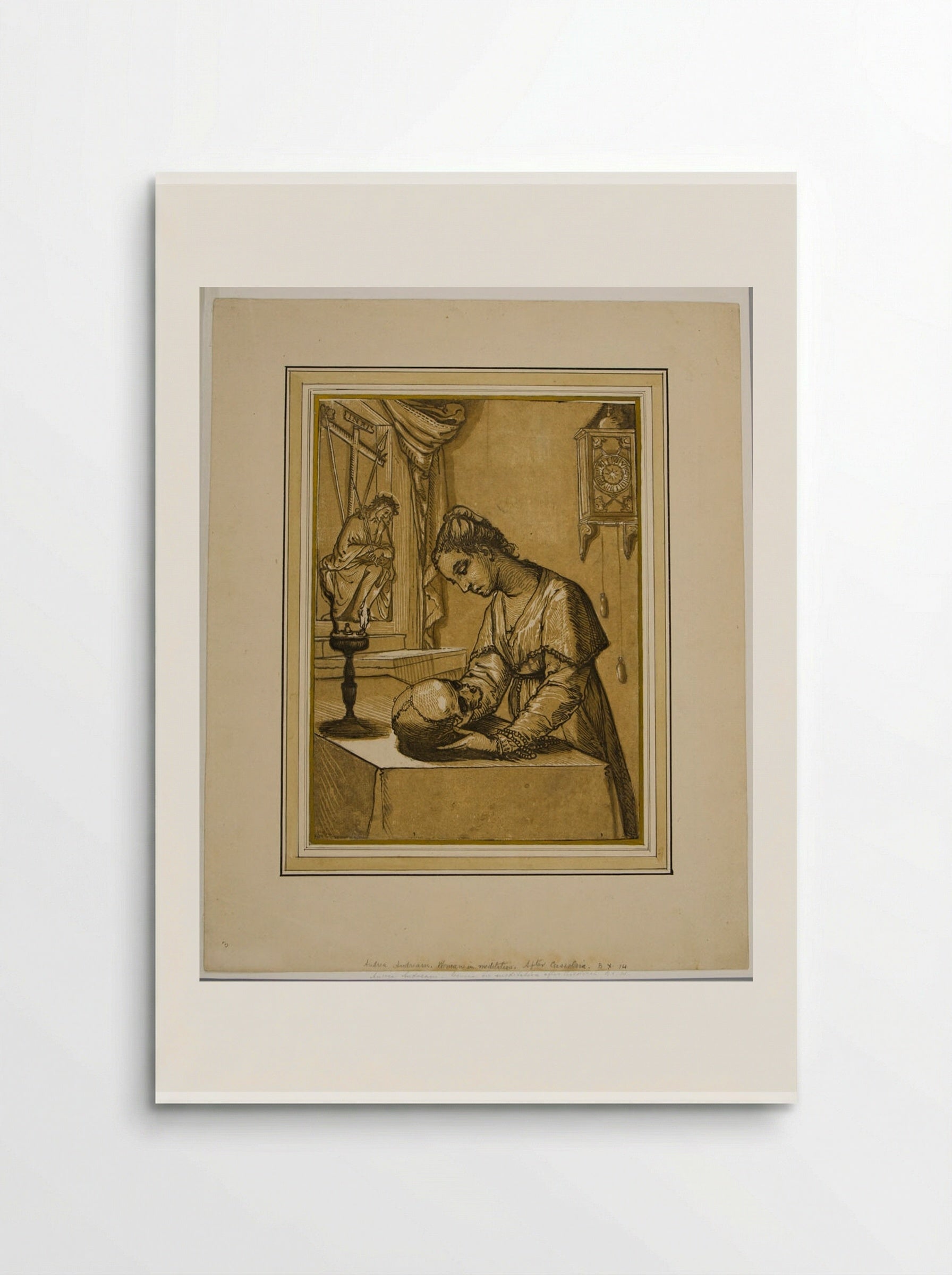 Woman in Meditation - Andrea Andreani - Poster