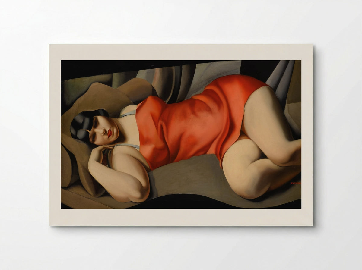 Woman in Red (Portrait of Mrs. Bush) - Tamara de Lempicka - Poster