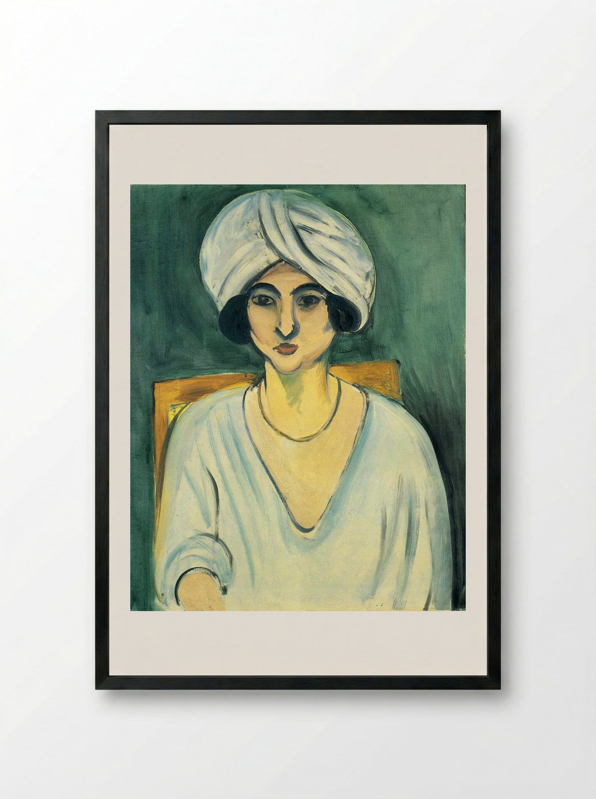 Woman in Turban (Lorette) - Henri Matisse - Framed Print Black