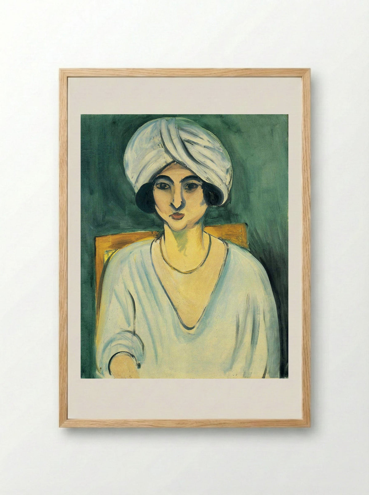 Woman in Turban (Lorette) - Henri Matisse - Framed Print Wood