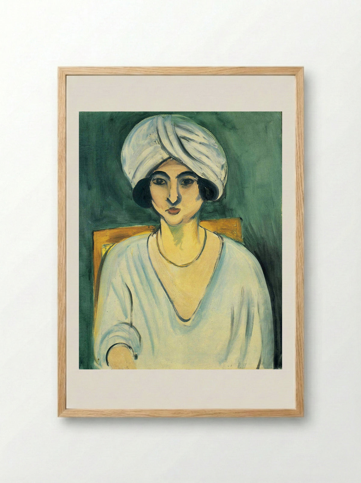 Woman in Turban (Lorette) - Henri Matisse - Framed Print Wood