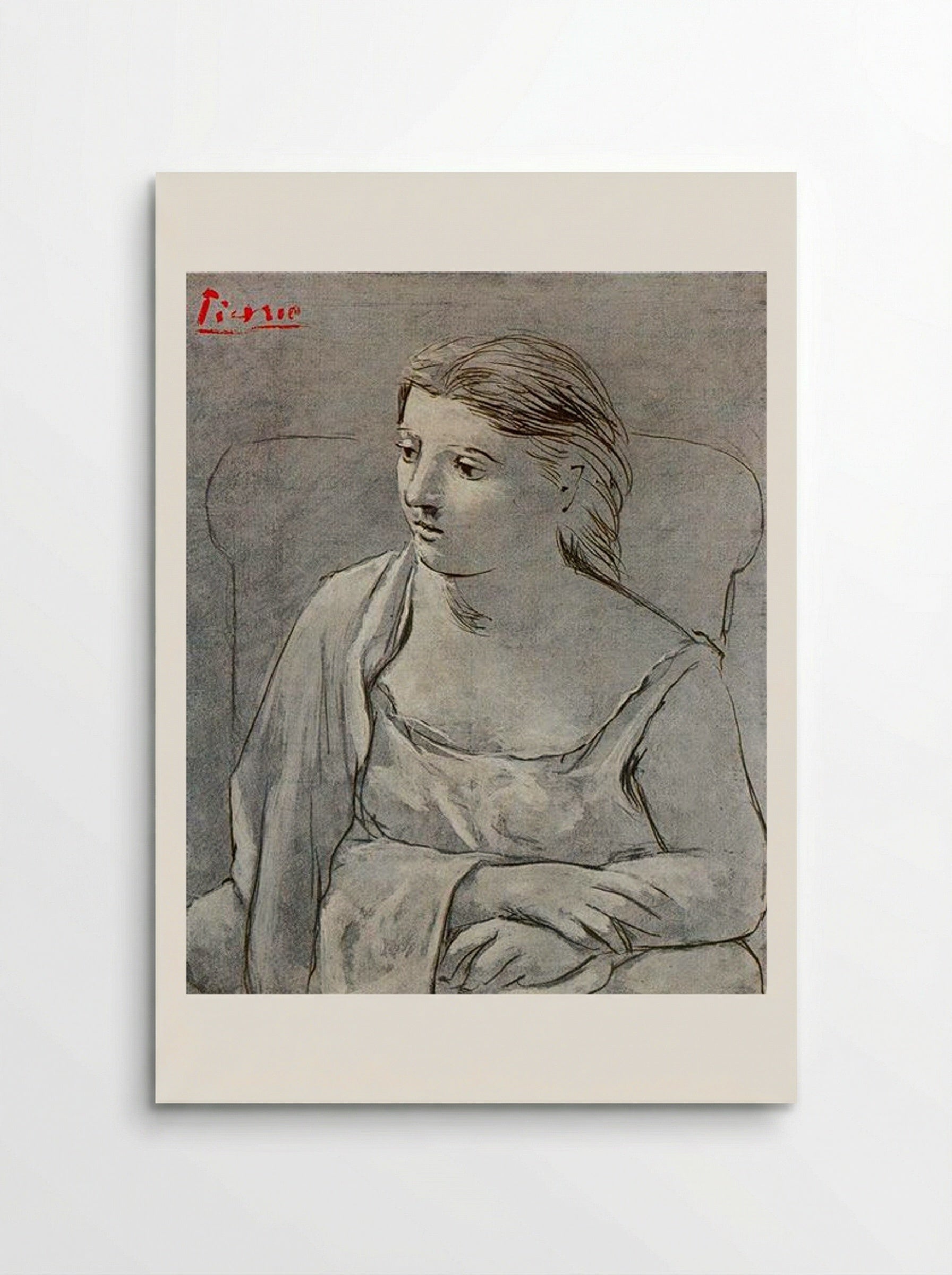 Woman in White - Pablo Picasso - Poster