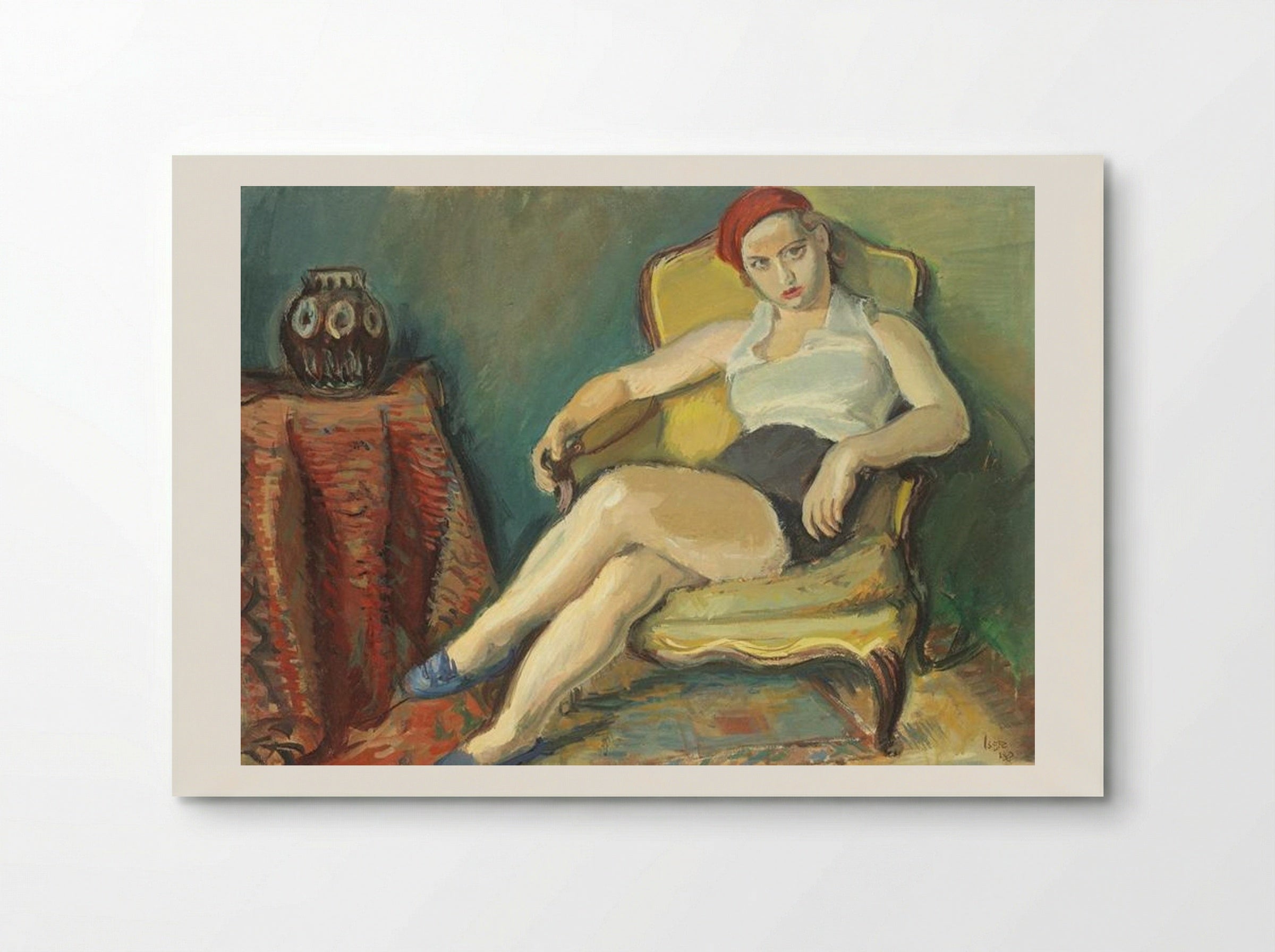 Woman in Yellow Chair - Iosif Iser - Poster
