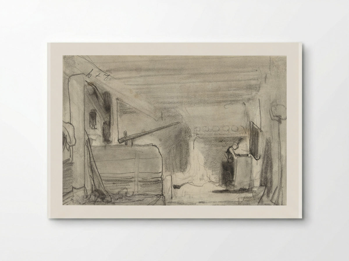 Woman in a Farmhouse Kitchen - Johannes Bosboom - Poster
