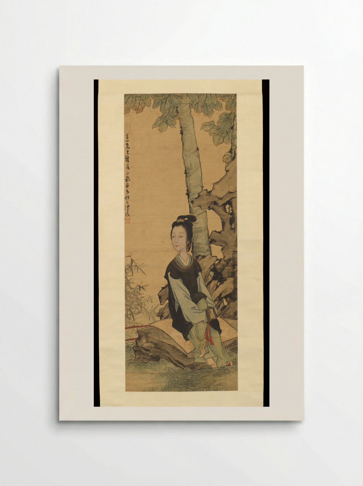 Woman in a Garden - Ren Xiong - Poster