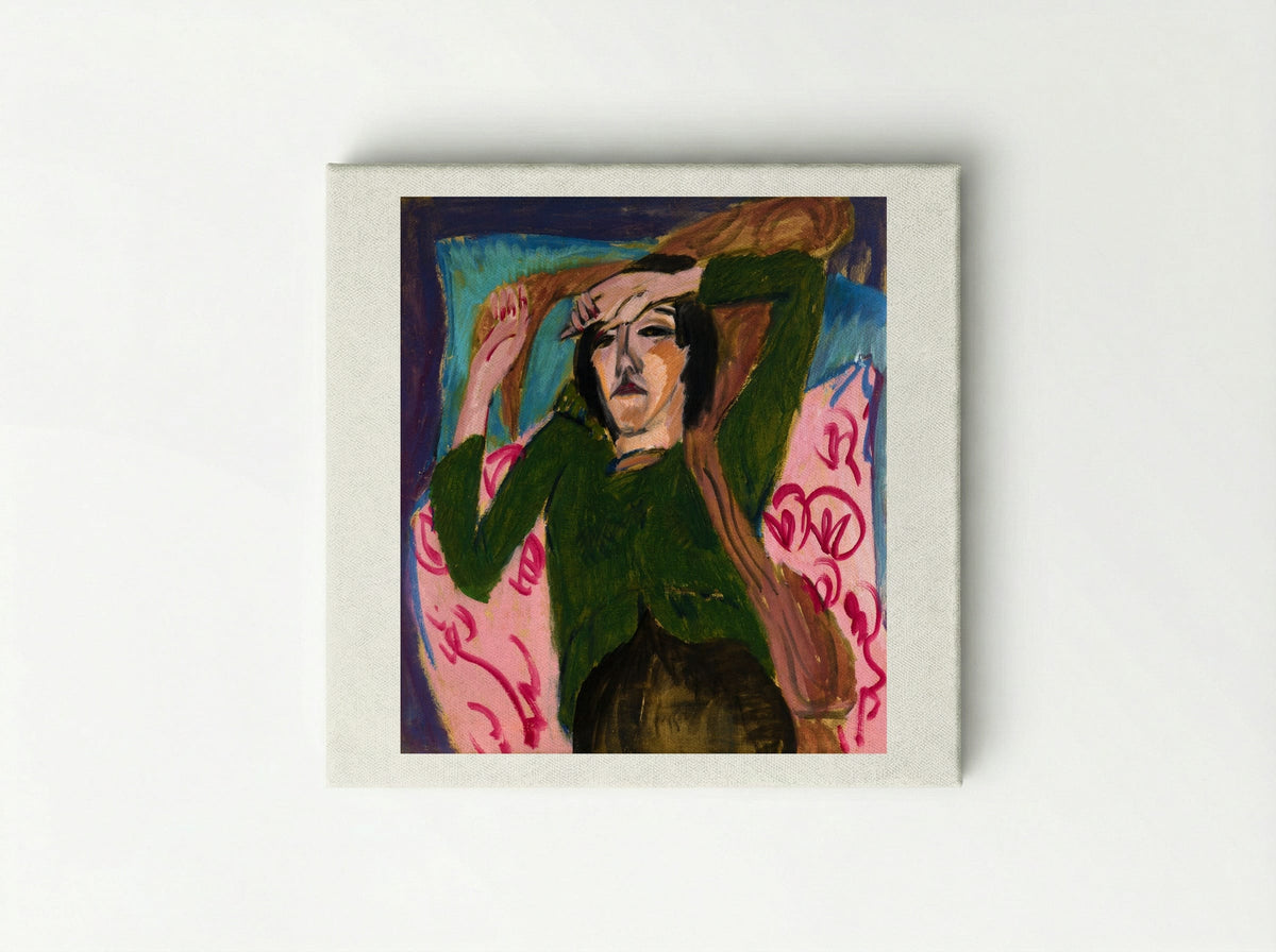 Woman in a Green Blouse - Ernst Ludwig Kirchner - Canvas