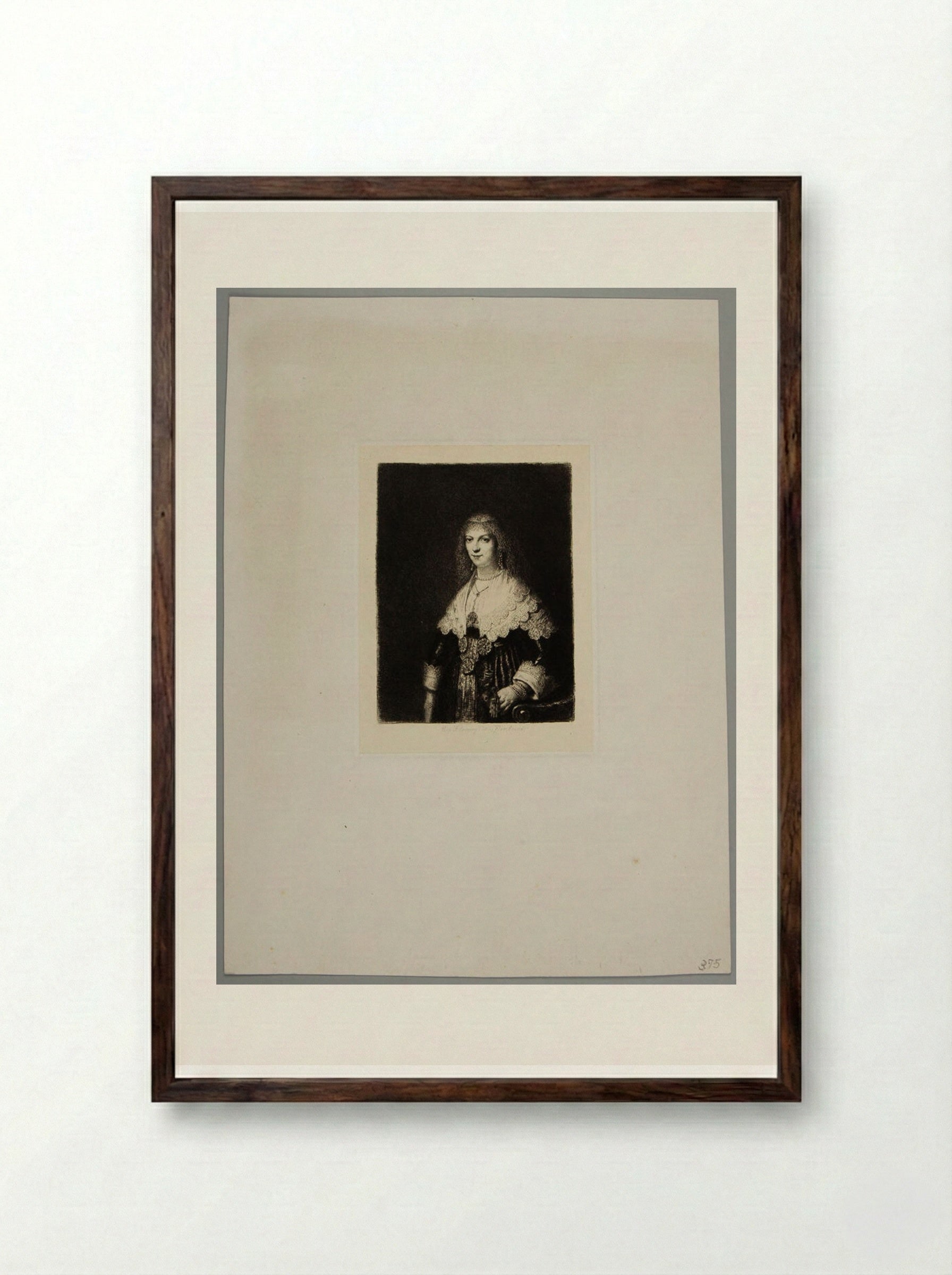Woman of Utrecht - Léopold Flameng - Framed Print Dark Wood