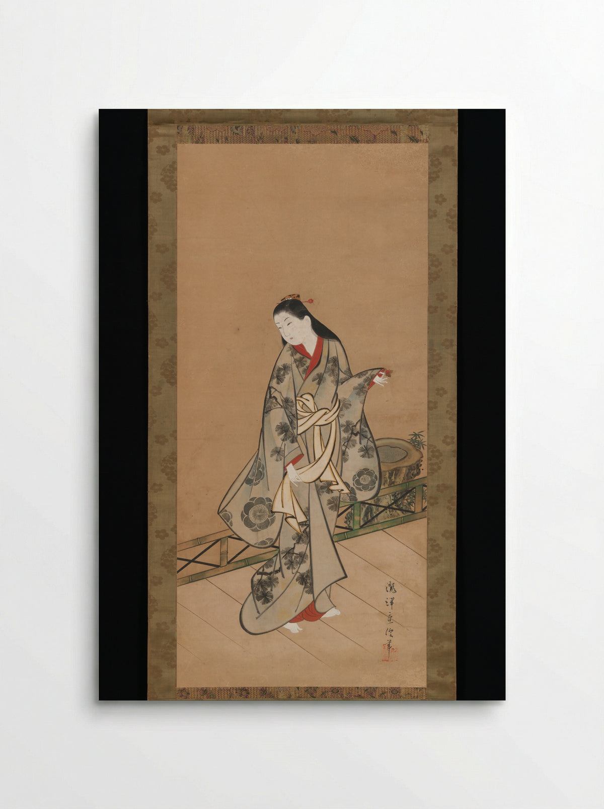 Woman on Veranda - Takizawa Shigenobu - Poster