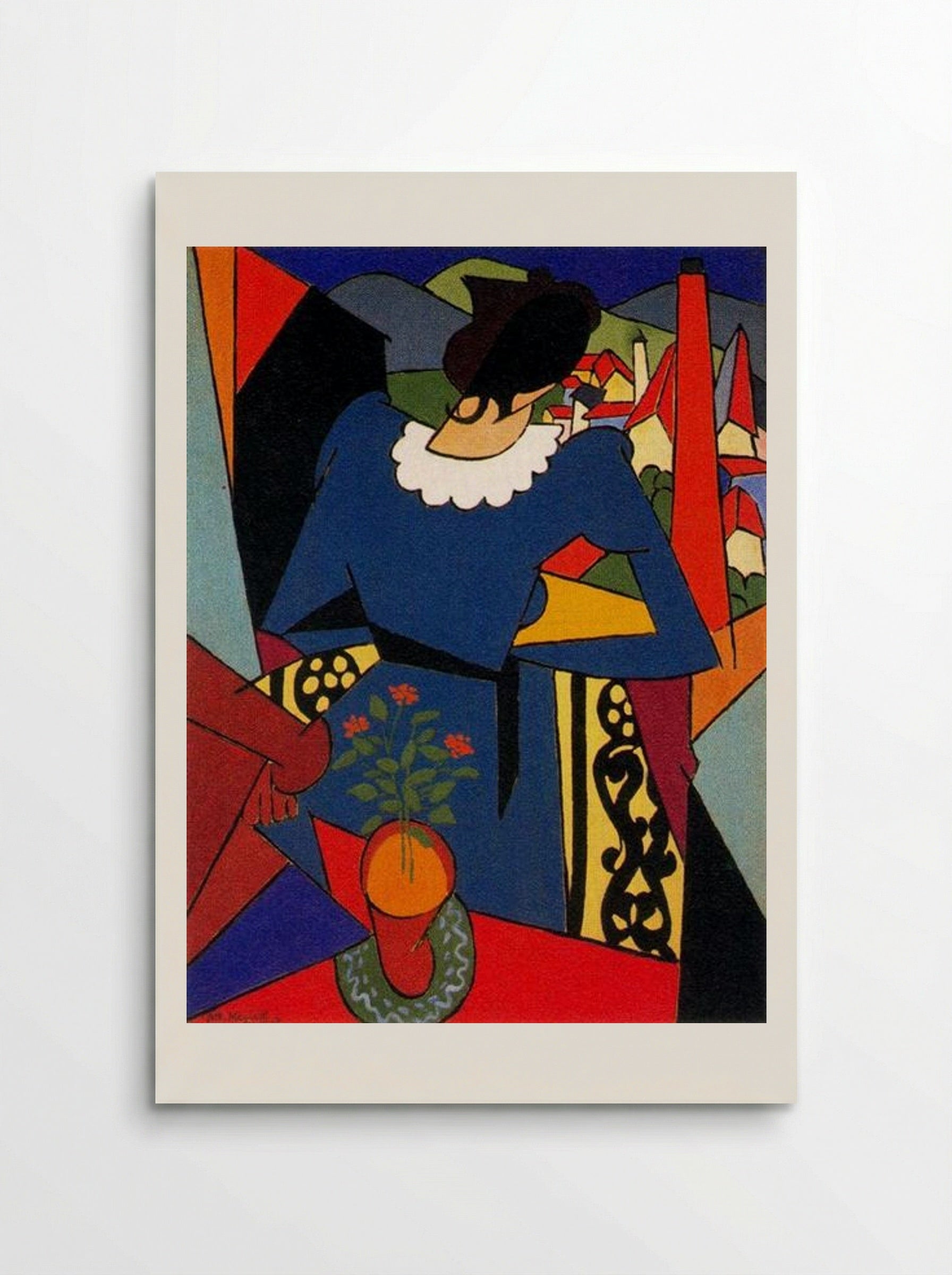Woman on a Balcony - Alberto Magnelli - Poster