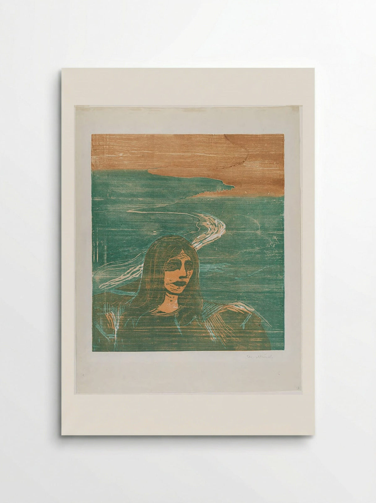 Woman's Head against the Shore - Edvard Munch - Poster