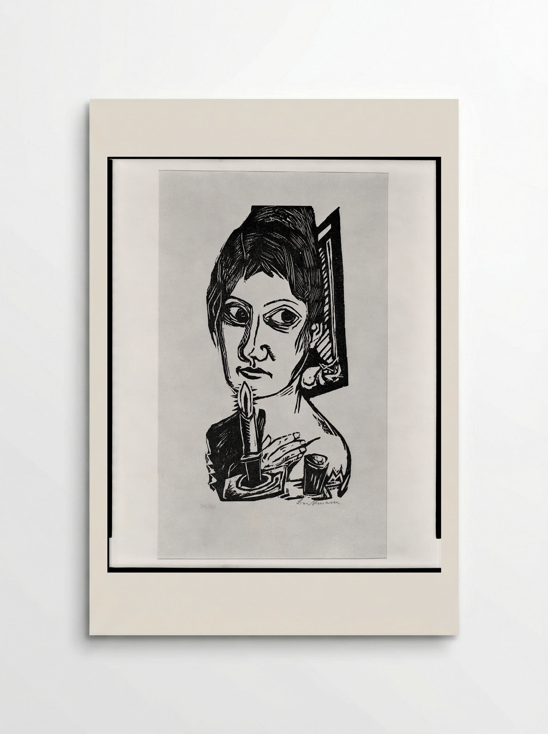 Woman with Candle - Max Beckmann - Poster