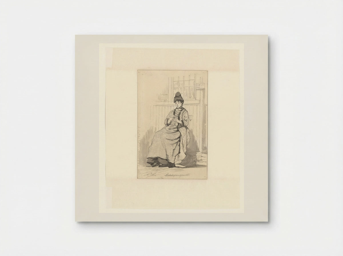 Woman with Needlework at the International Food Exhibition in Amsterdam - Johan Conrad Greive - Poster