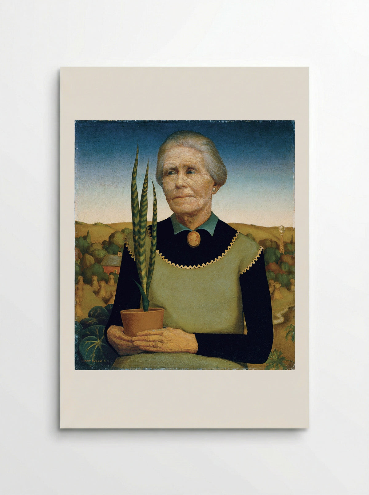 Woman with Plants - Grant Wood - Poster