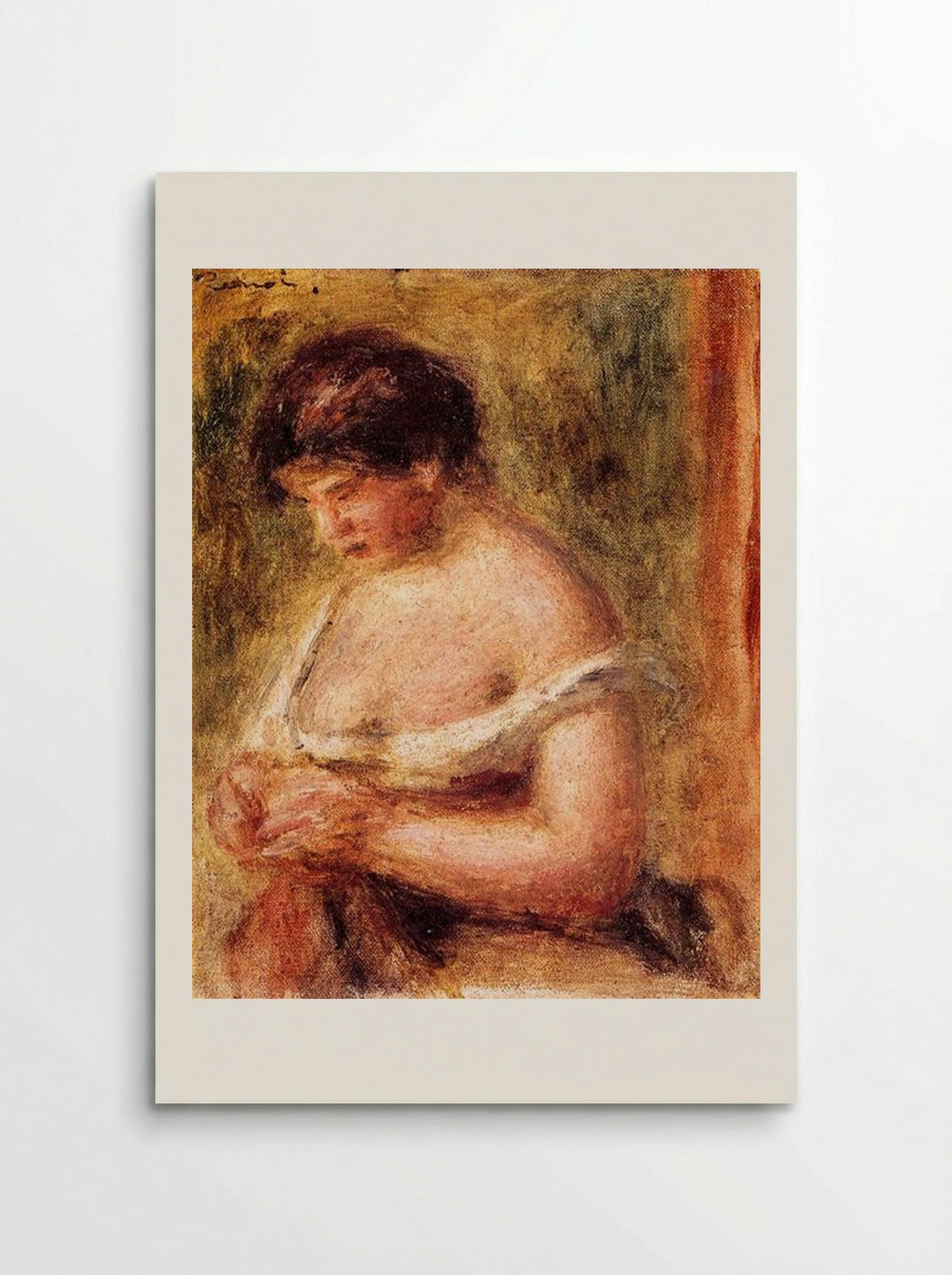 Woman with a Corset - Pierre-Auguste Renoir - Poster
