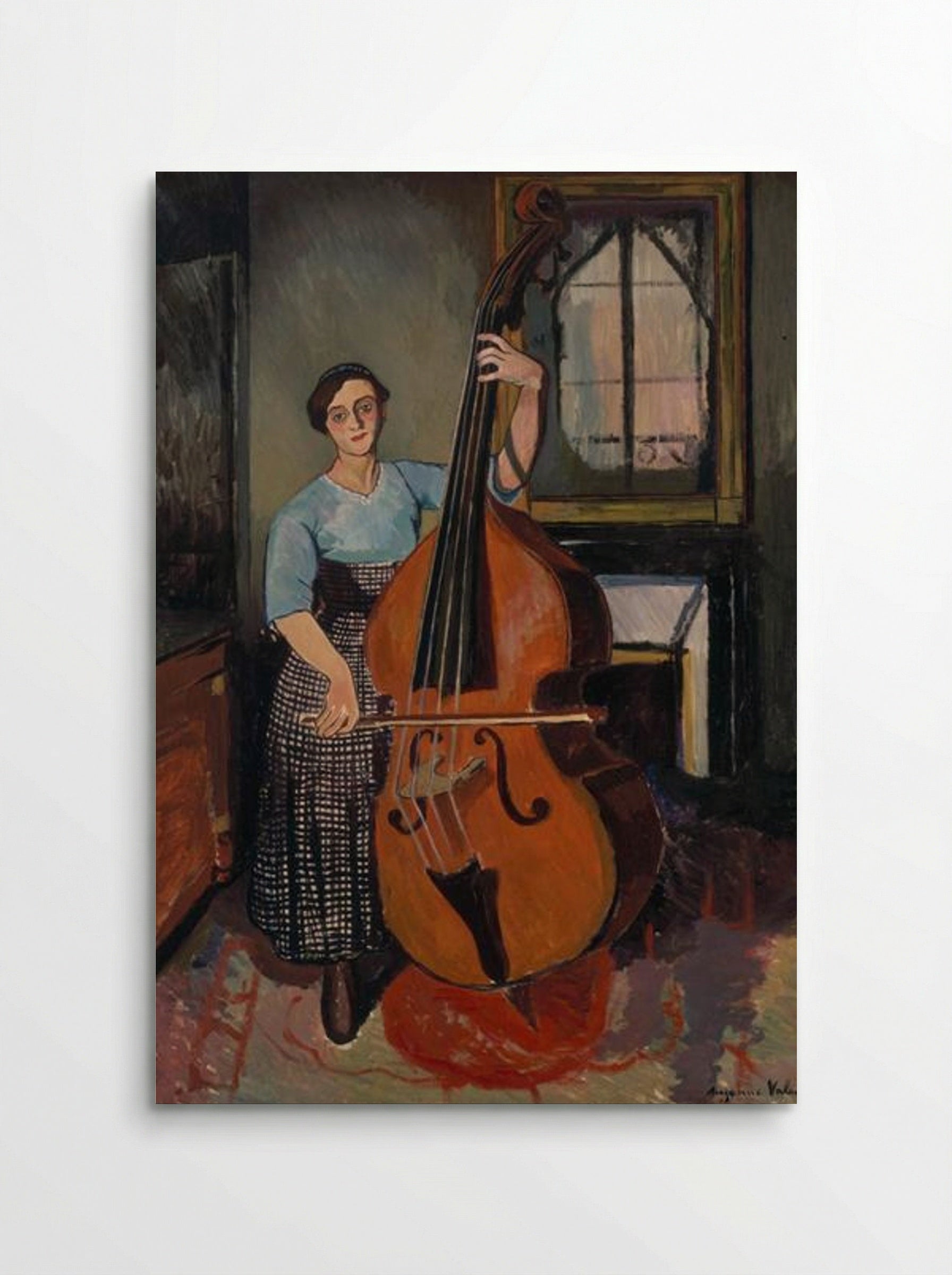 Woman with a Double Bass - Suzanne Valadon - Poster