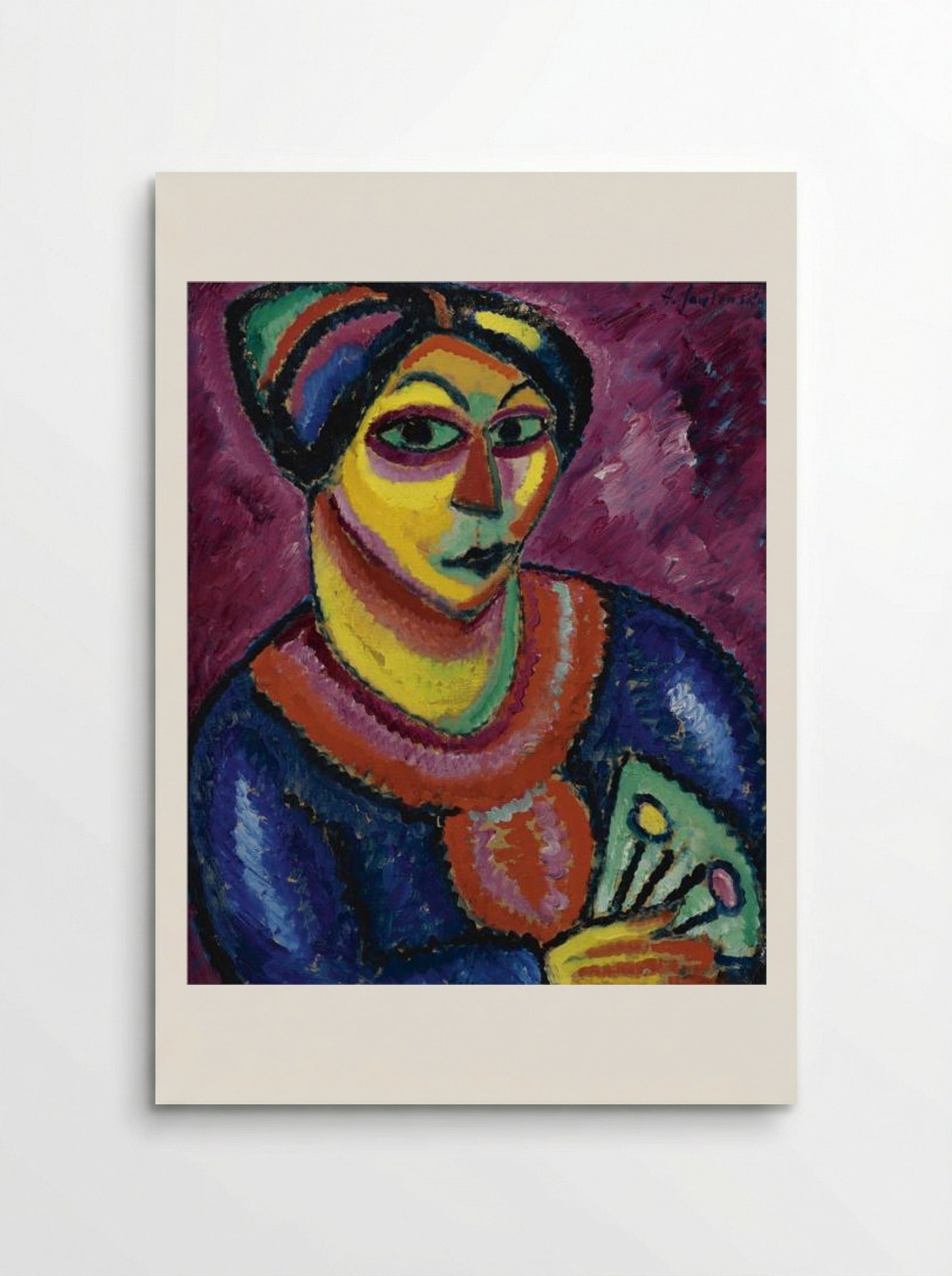 Woman with a Green Fan - Alexej von Jawlensky - Poster