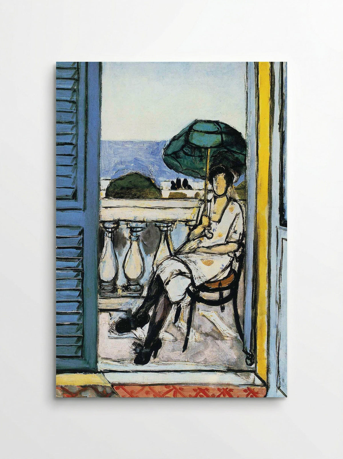 Woman with a Green Parasol on a Balcony - Henri Matisse - Poster