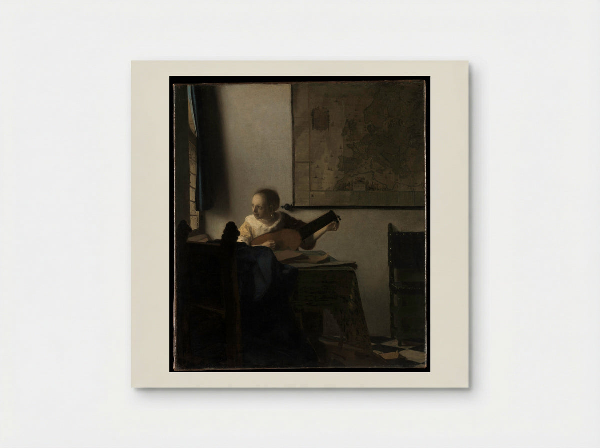 Woman with a Lute - Johannes Vermeer - Poster