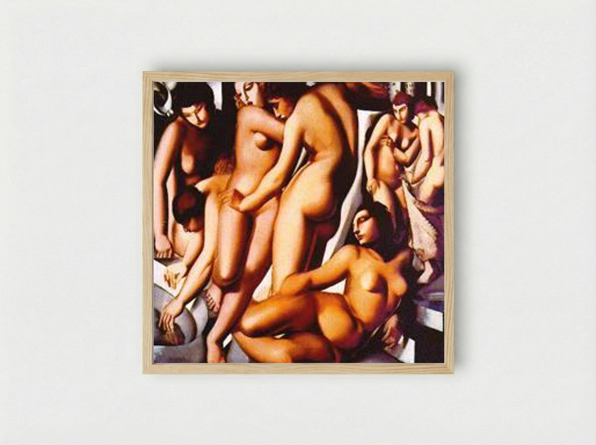 Women Bathing - Tamara de Lempicka - Framed Print Wood