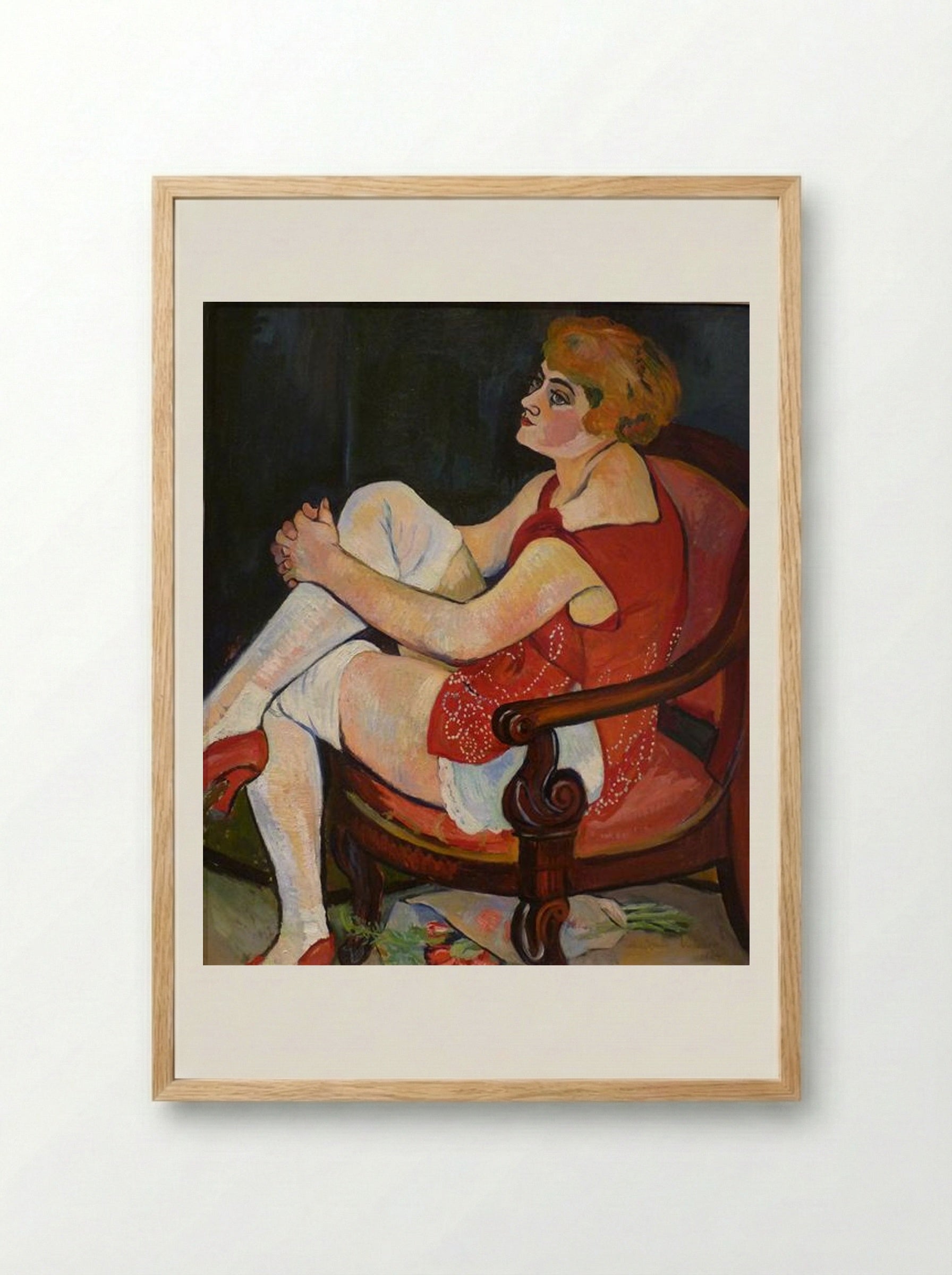 Women in white stockings - Suzanne Valadon - Framed Print Wood