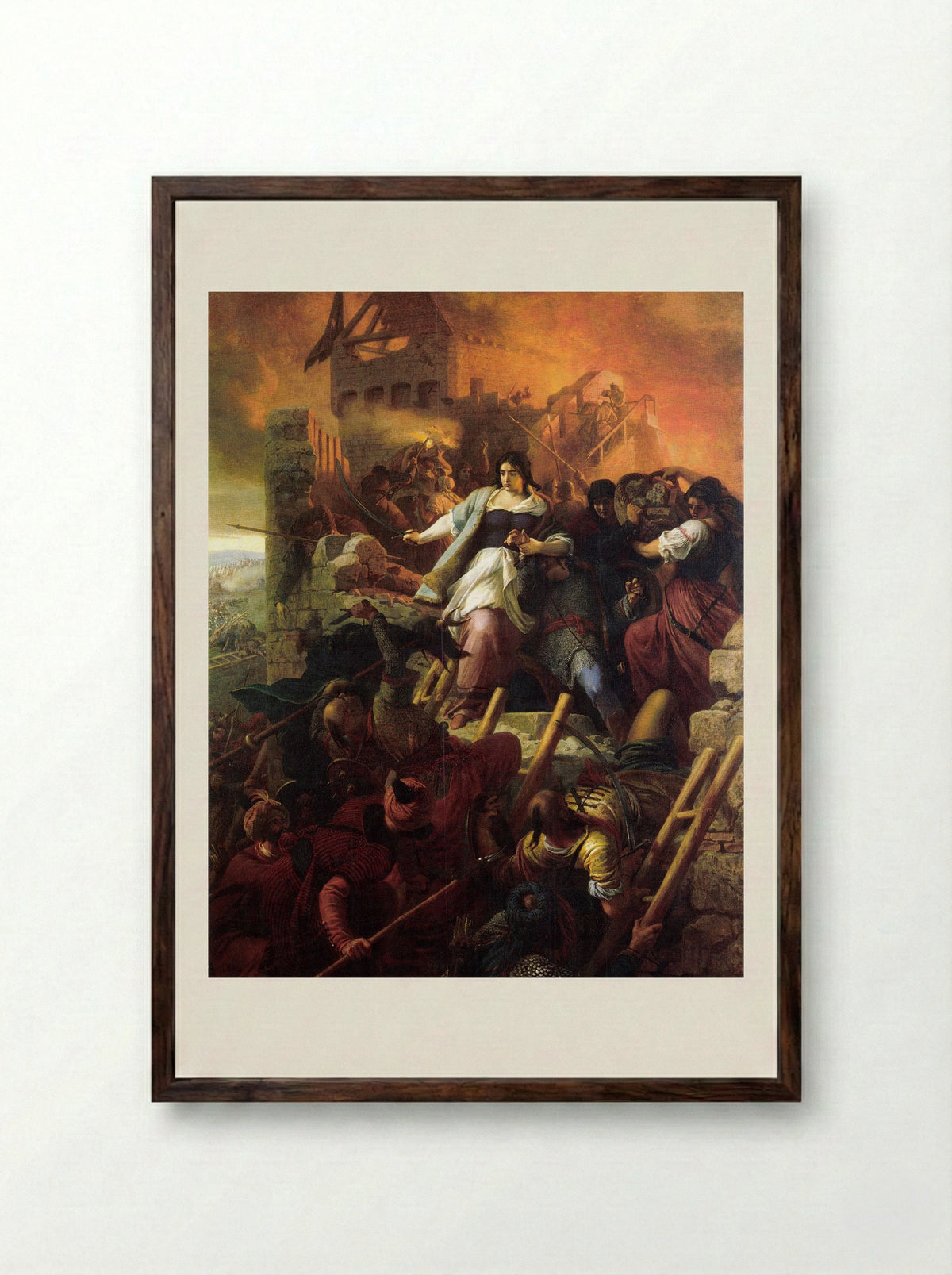 Women of Eger - Bertalan Székely - Framed Print Dark Wood