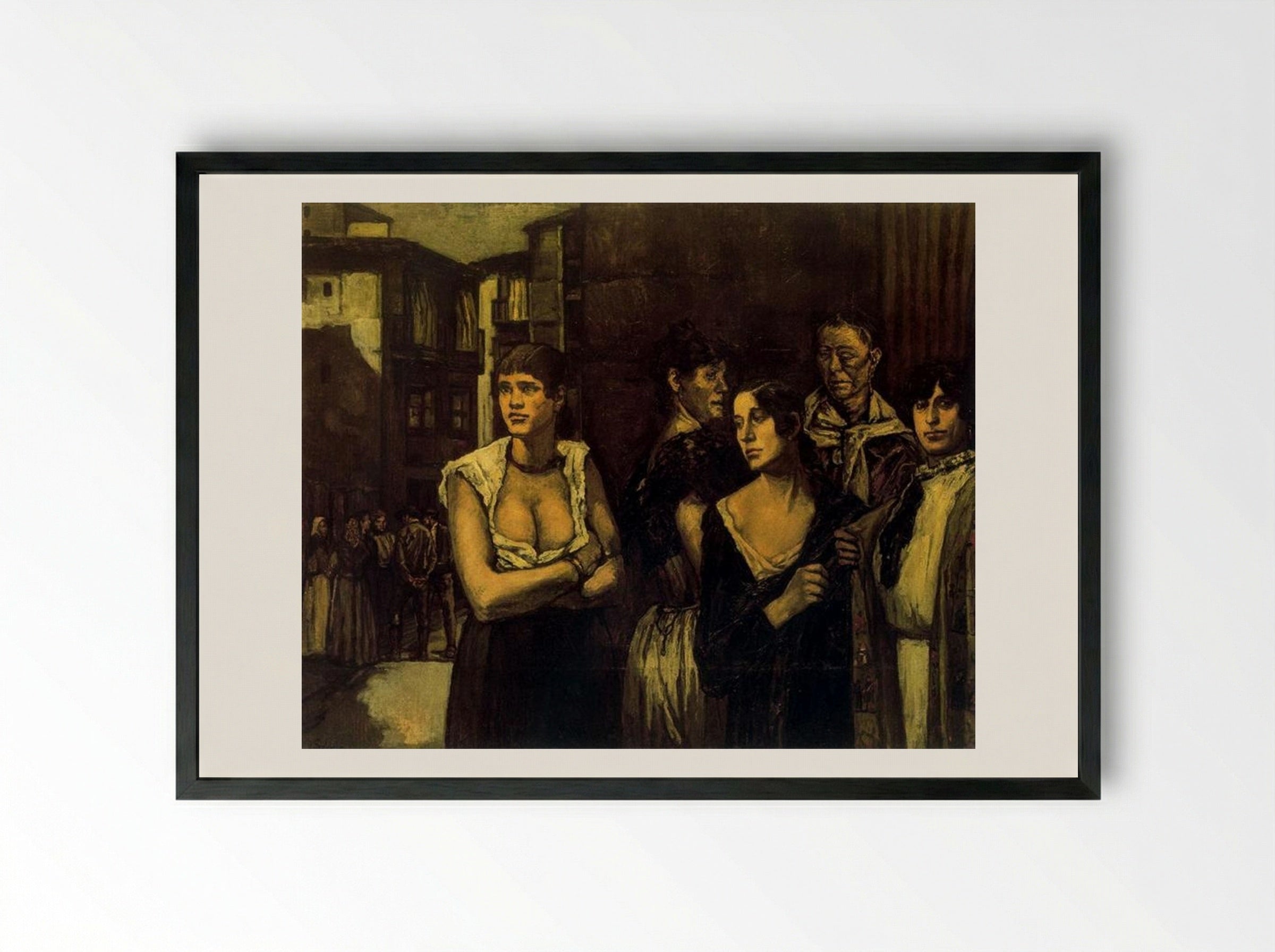 Women of Life - José Gutiérrez Solana - Framed Print Black