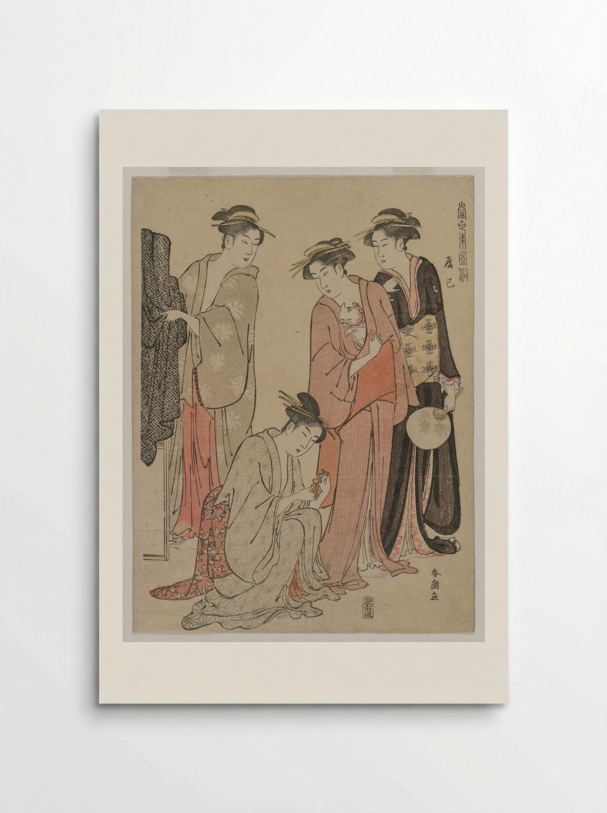 Women of the Tatsumi District - Katsukawa Shunchō - Poster