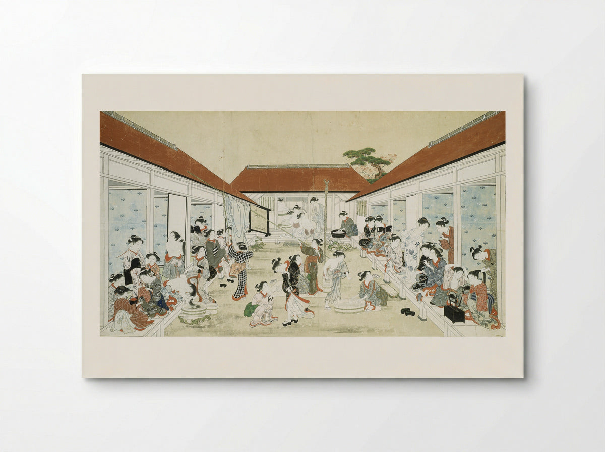 Women's Bathhouse and Laundry - Kitao Shigemasa - Poster