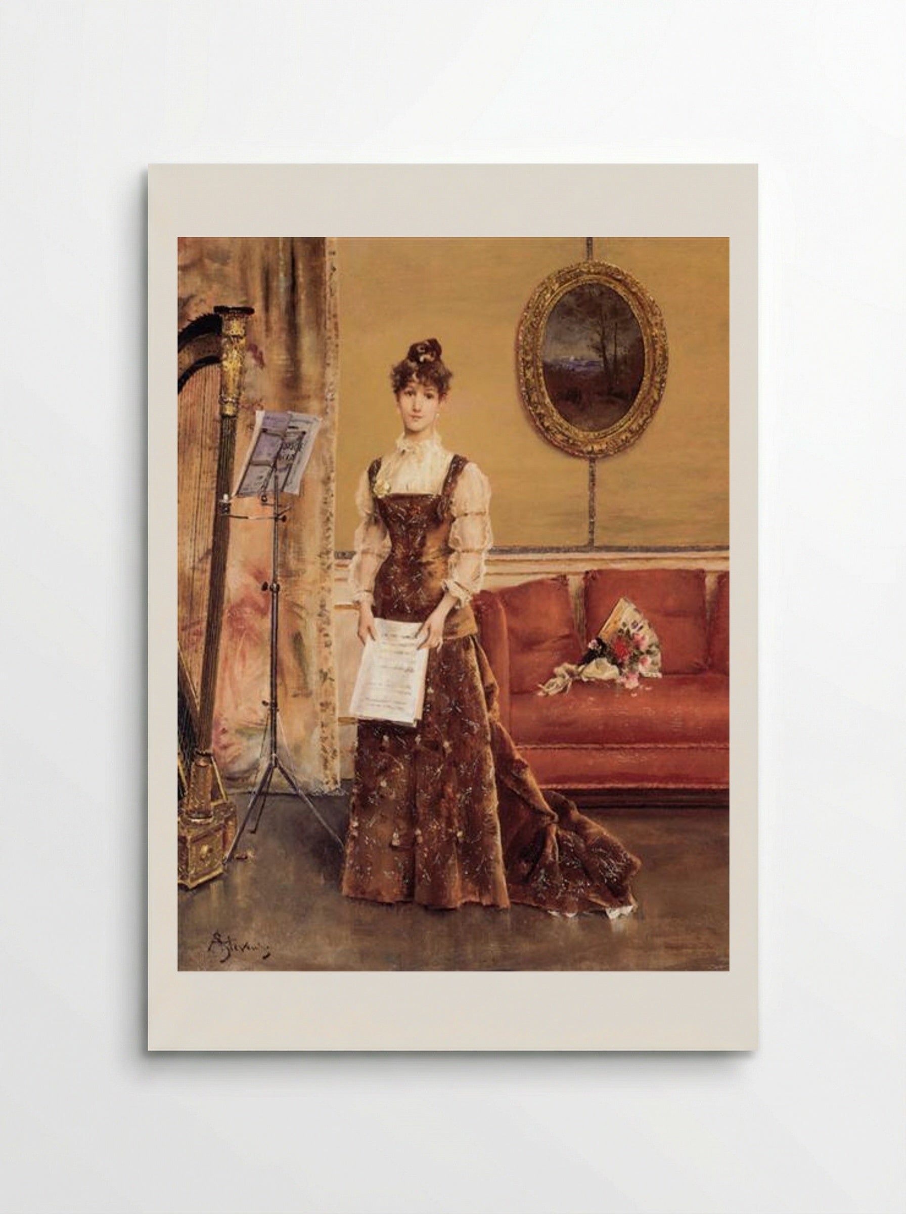 Women's Harp - Alfred Stevens - Poster