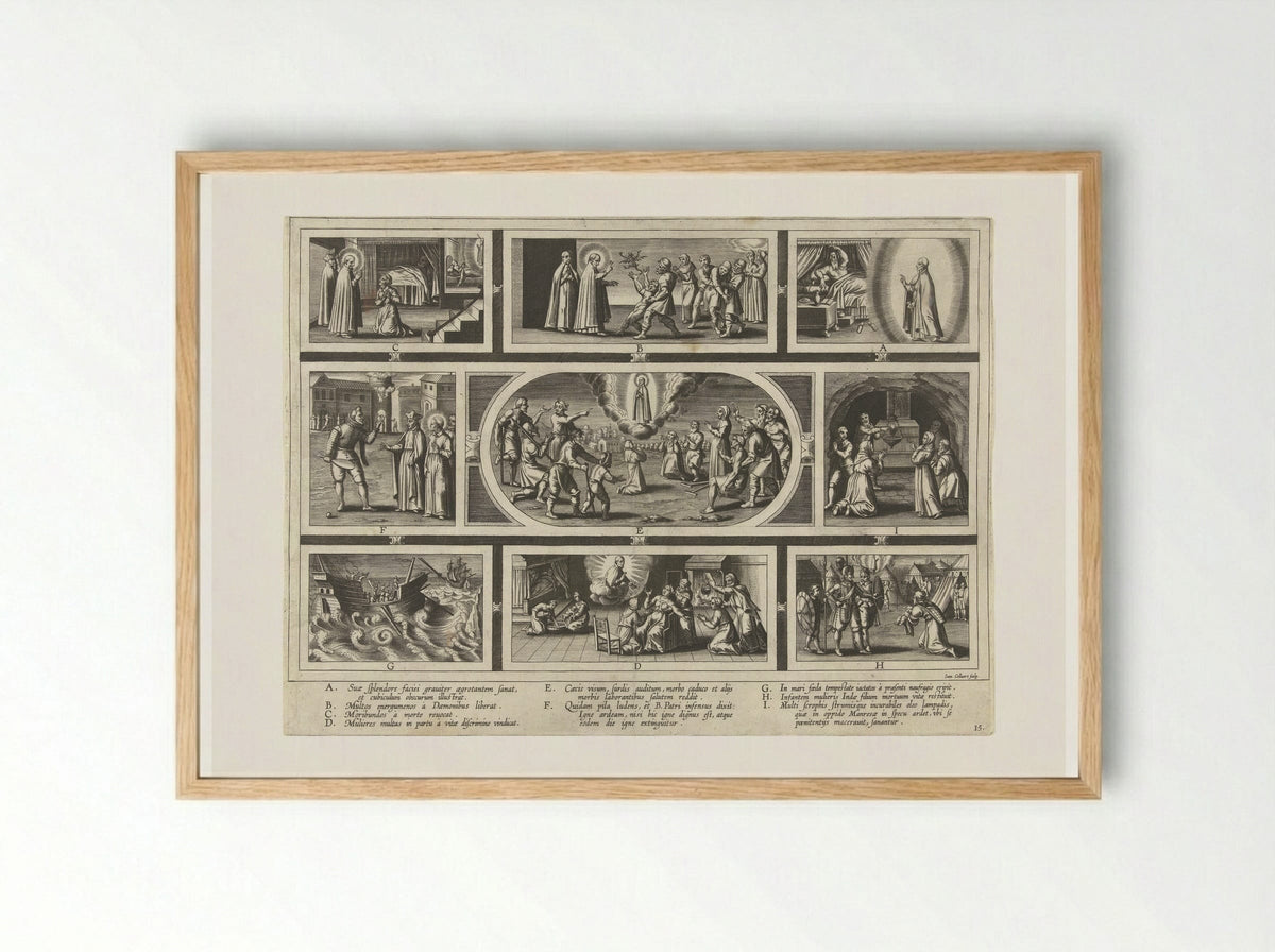 Wonderen van Ignatius - Theodoor Galle - Framed Print Wood