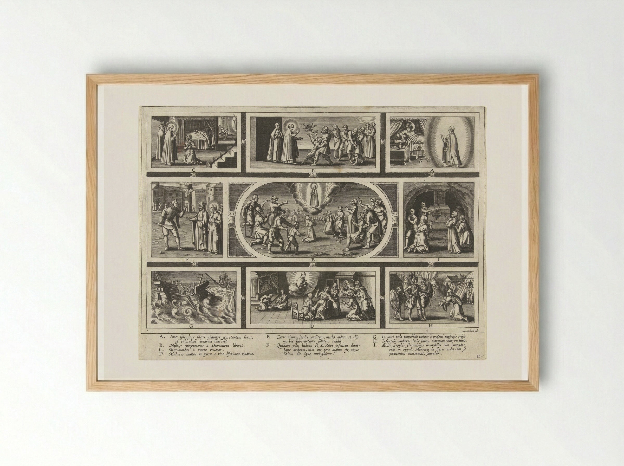 Wonderen van Ignatius - Theodoor Galle - Framed Print Wood