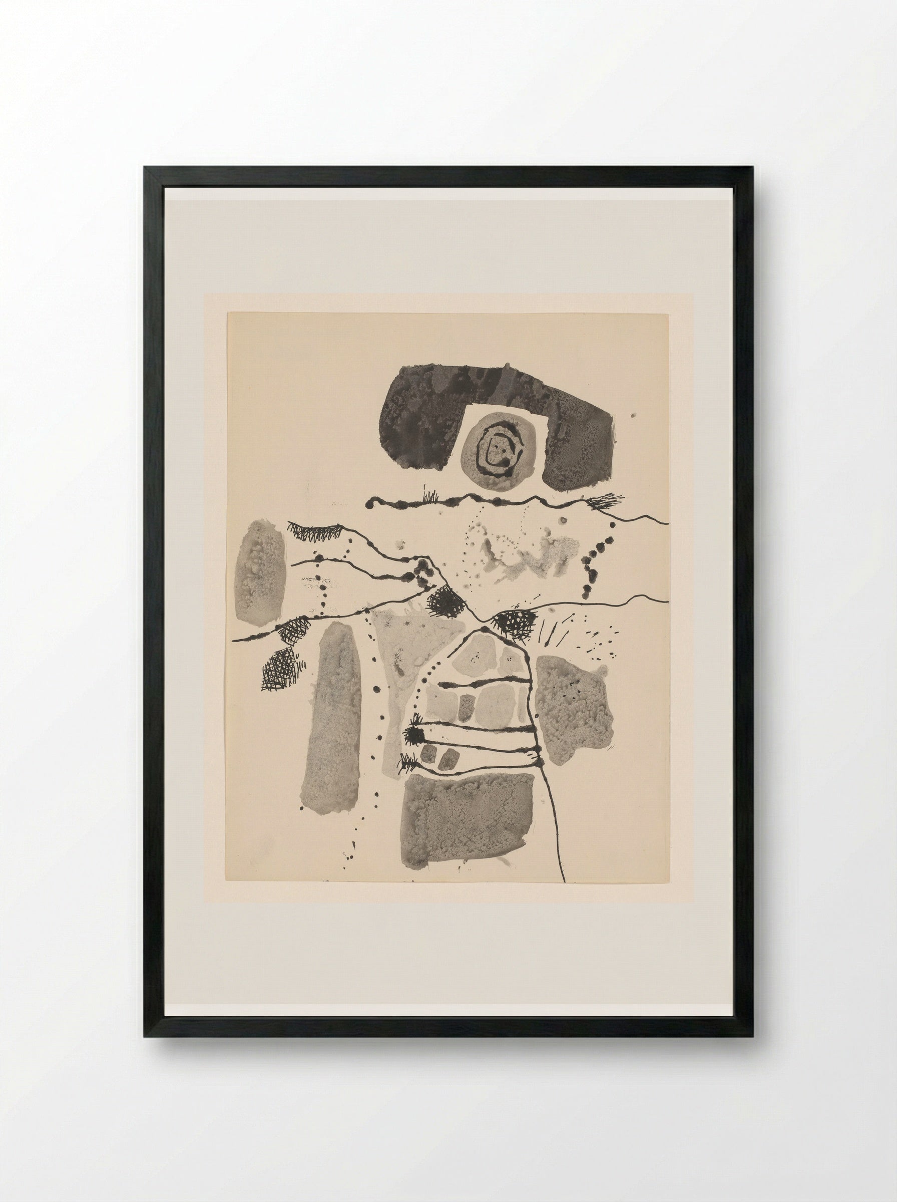 Wonen in de diepte I - Lucebert - Framed Print Black