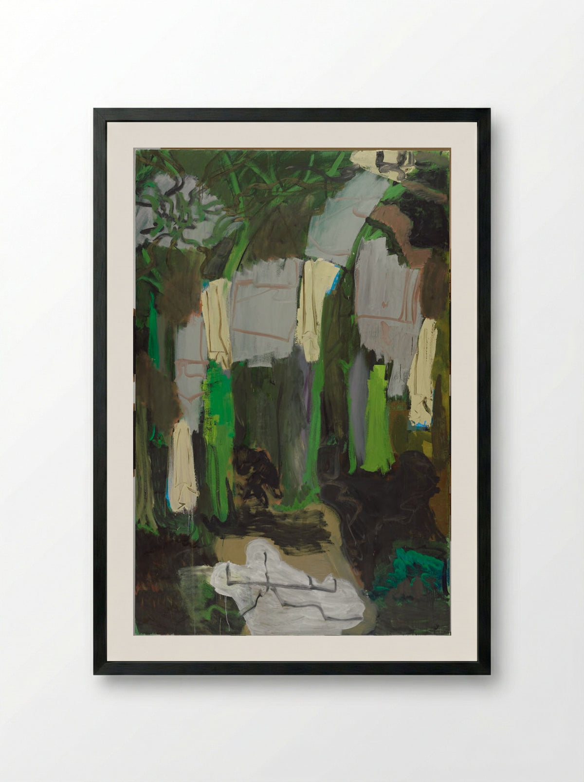 Wood-Variation II - Per Kirkeby - Framed Print Black