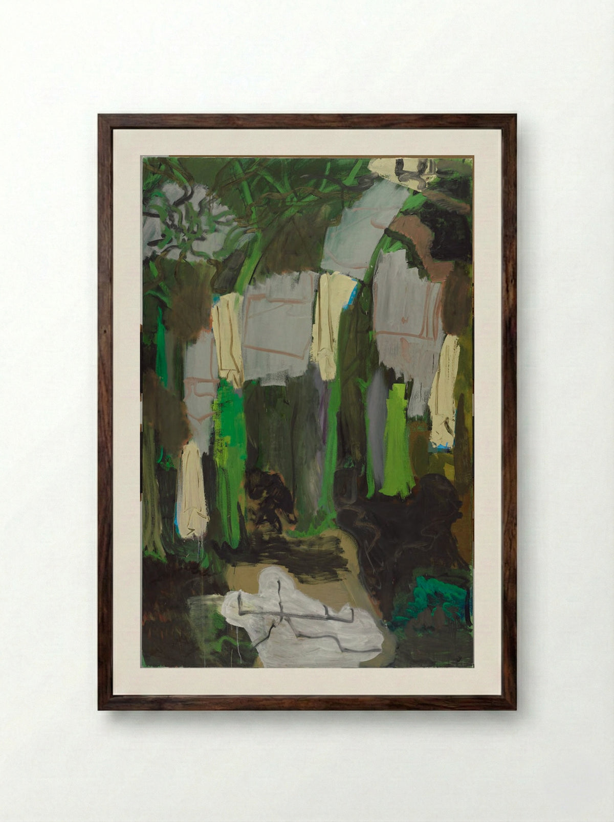 Wood-Variation II - Per Kirkeby - Framed Print Dark Wood
