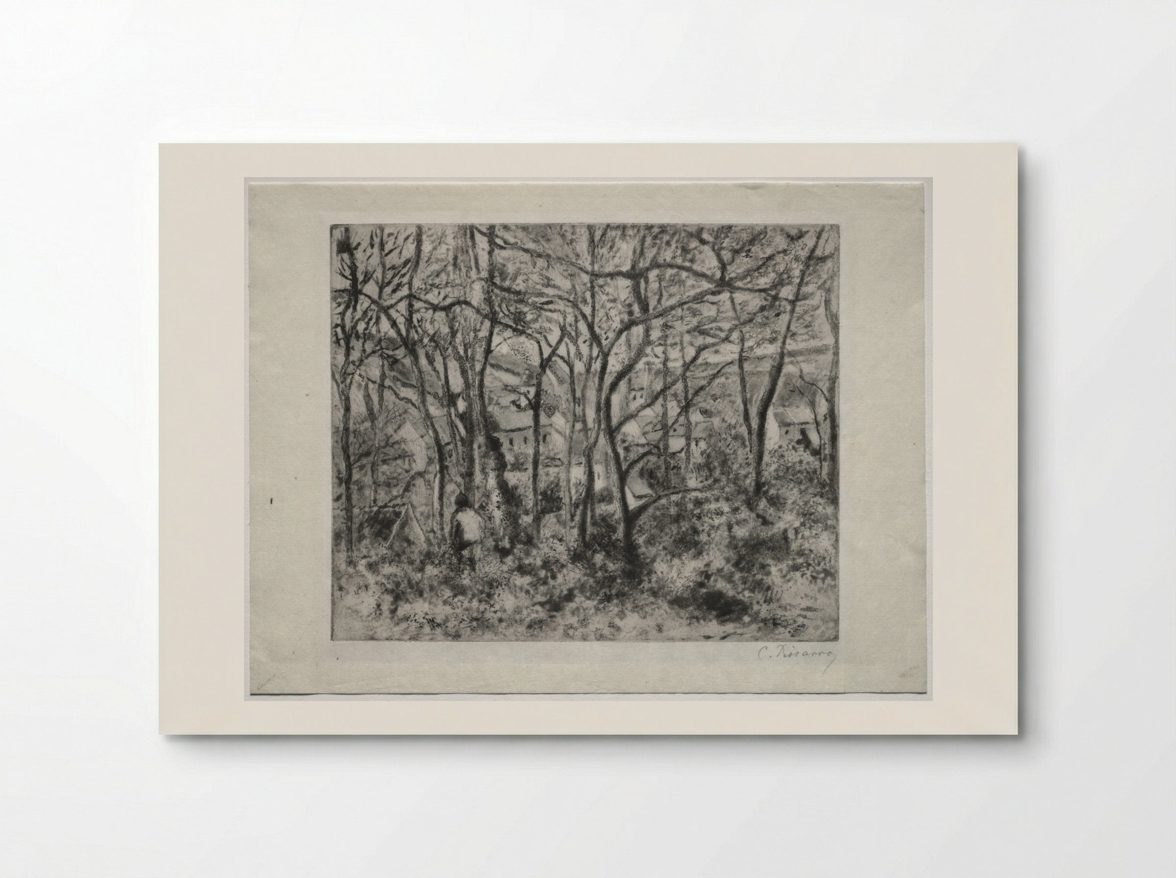 Wooded Landscape at L'Hermitage, Pontoise - Camille Pissarro - Poster