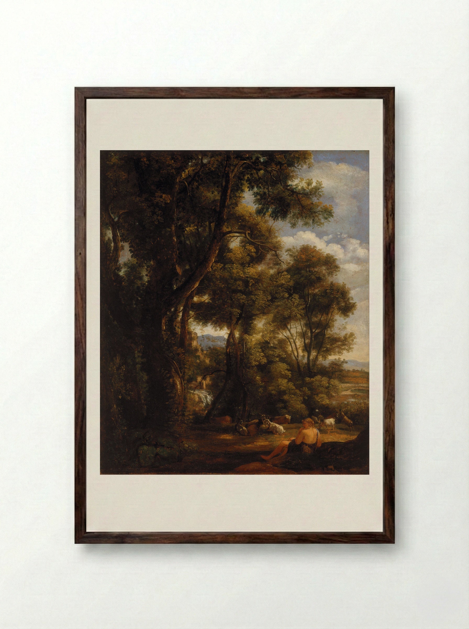 Wooded Landscape with Goatherd - John Constable - Framed Print Dark Wood