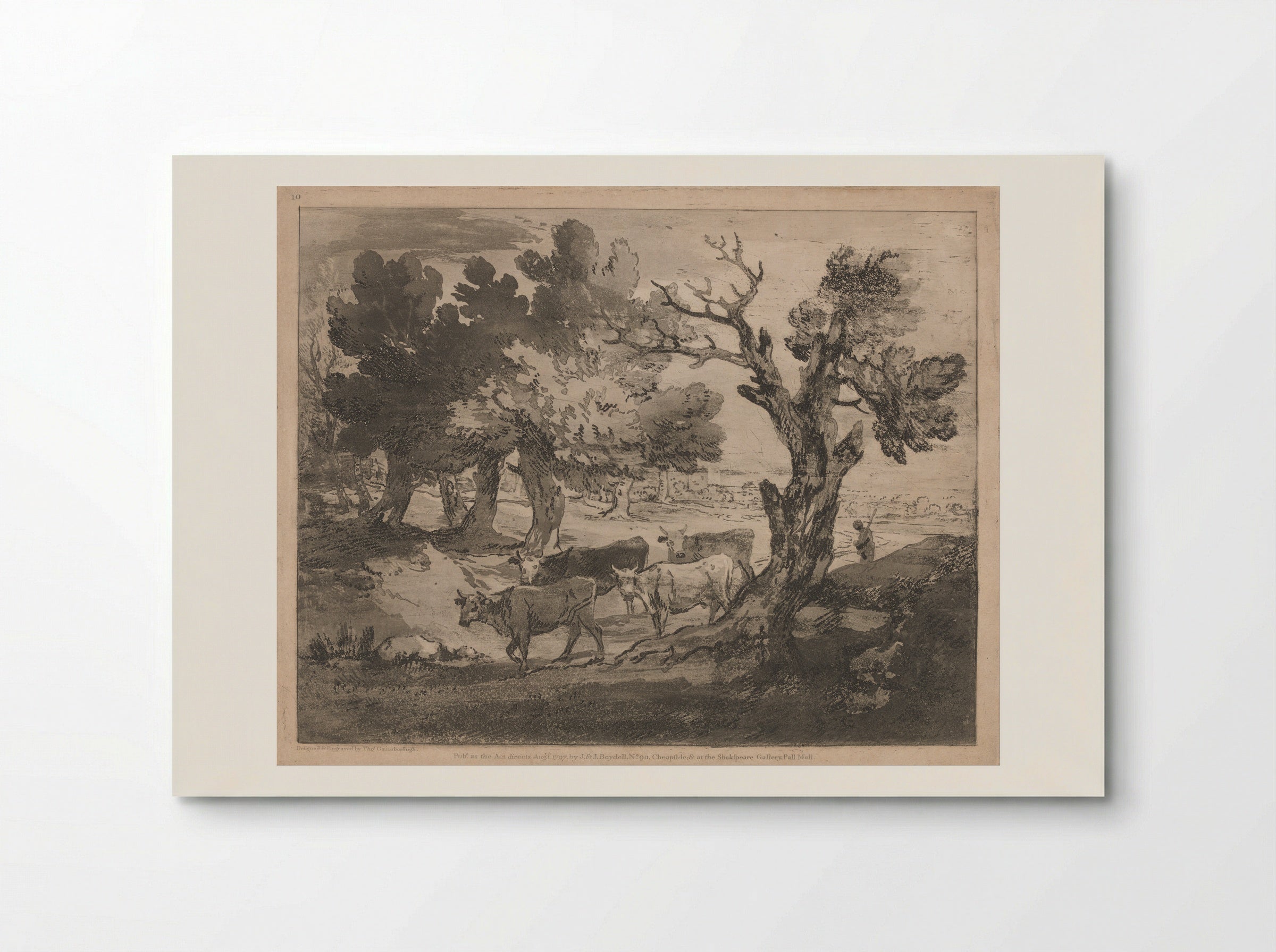 Wooded Landscape with Horseman - Thomas Gainsborough - Poster