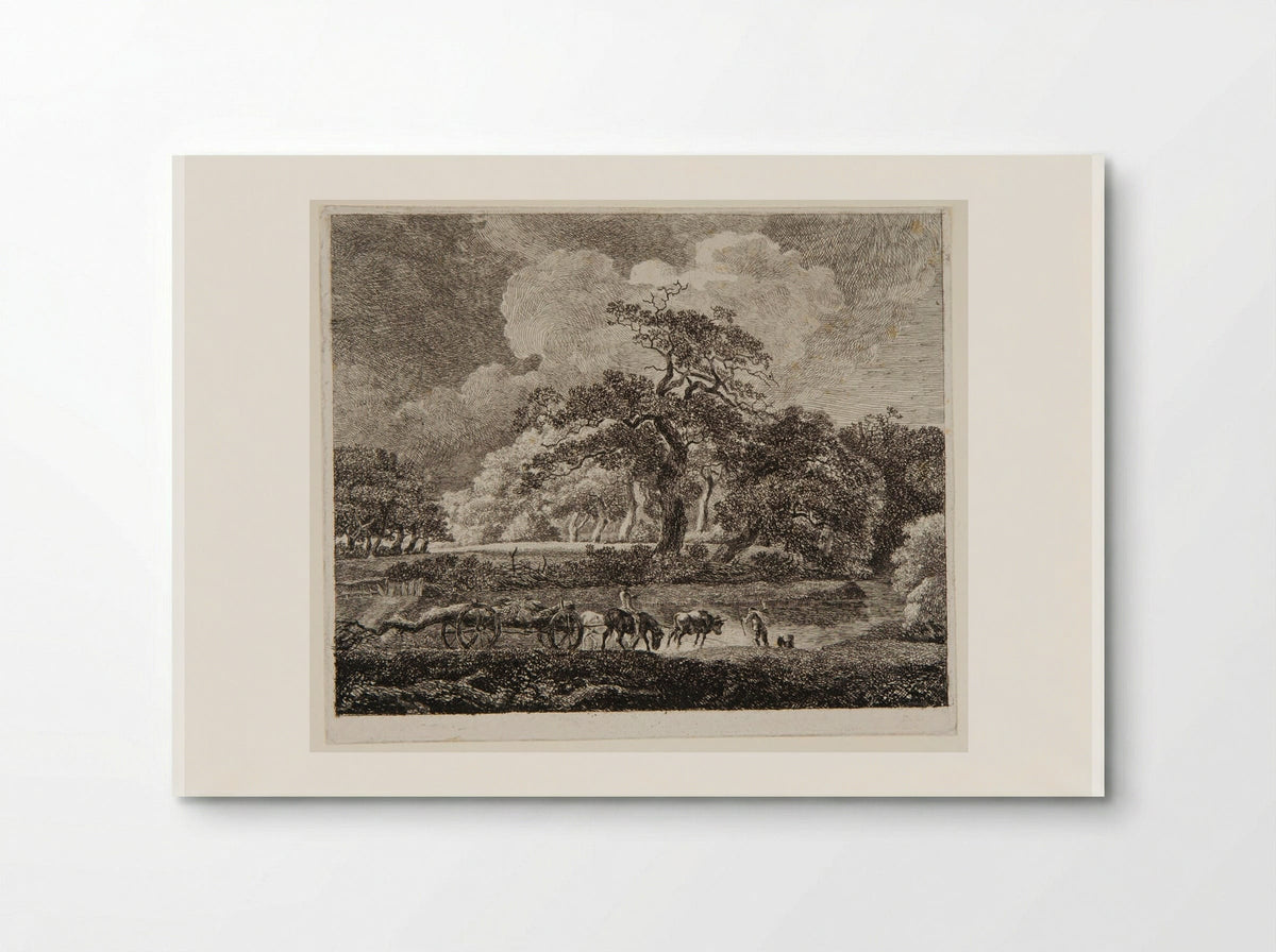 Wooded Landscape with Men Hauling Timber - Johann Christian Reinhart - Poster