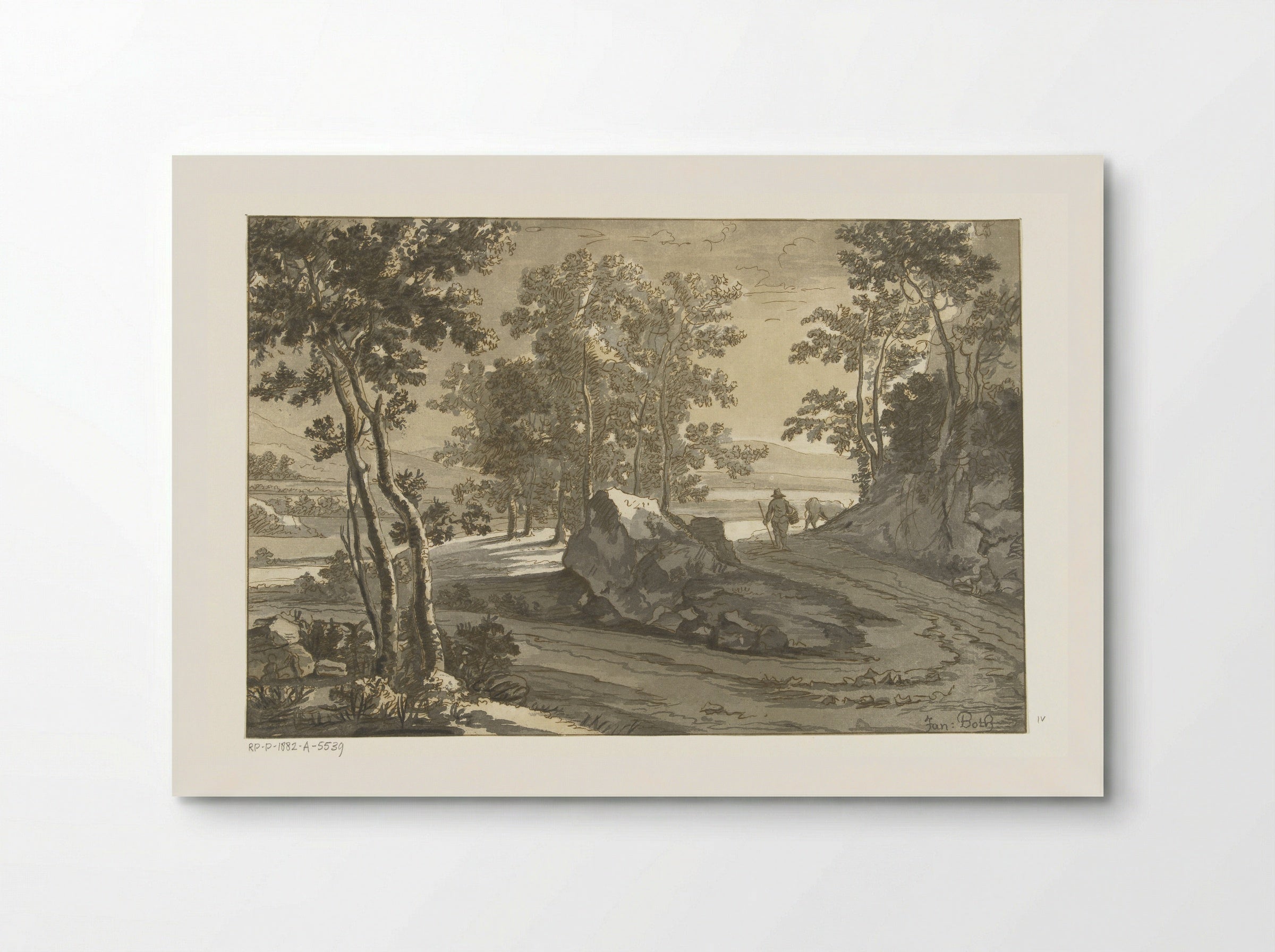 Wooded Landscape with a Drover - Jan Both - Poster