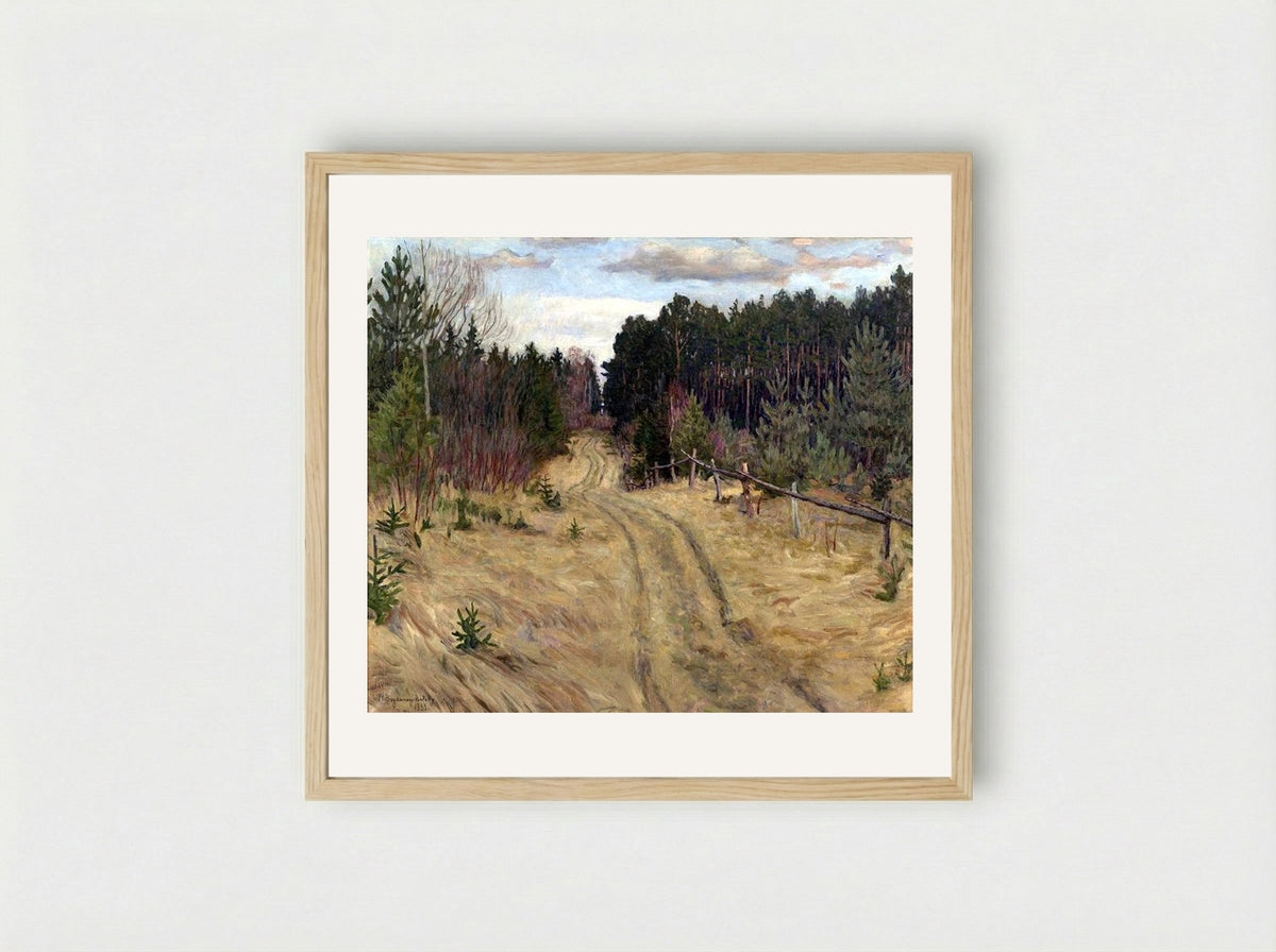 Woodland Path - Nikolay Bogdanov-Belsky - Framed Print Wood