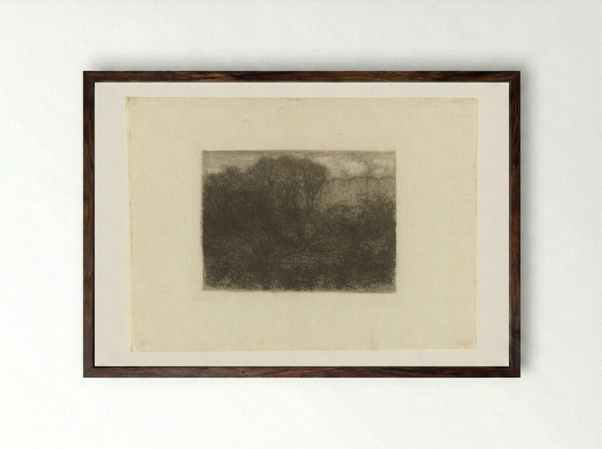 Woodland Pond - Matthijs Maris - Framed Print Dark Wood
