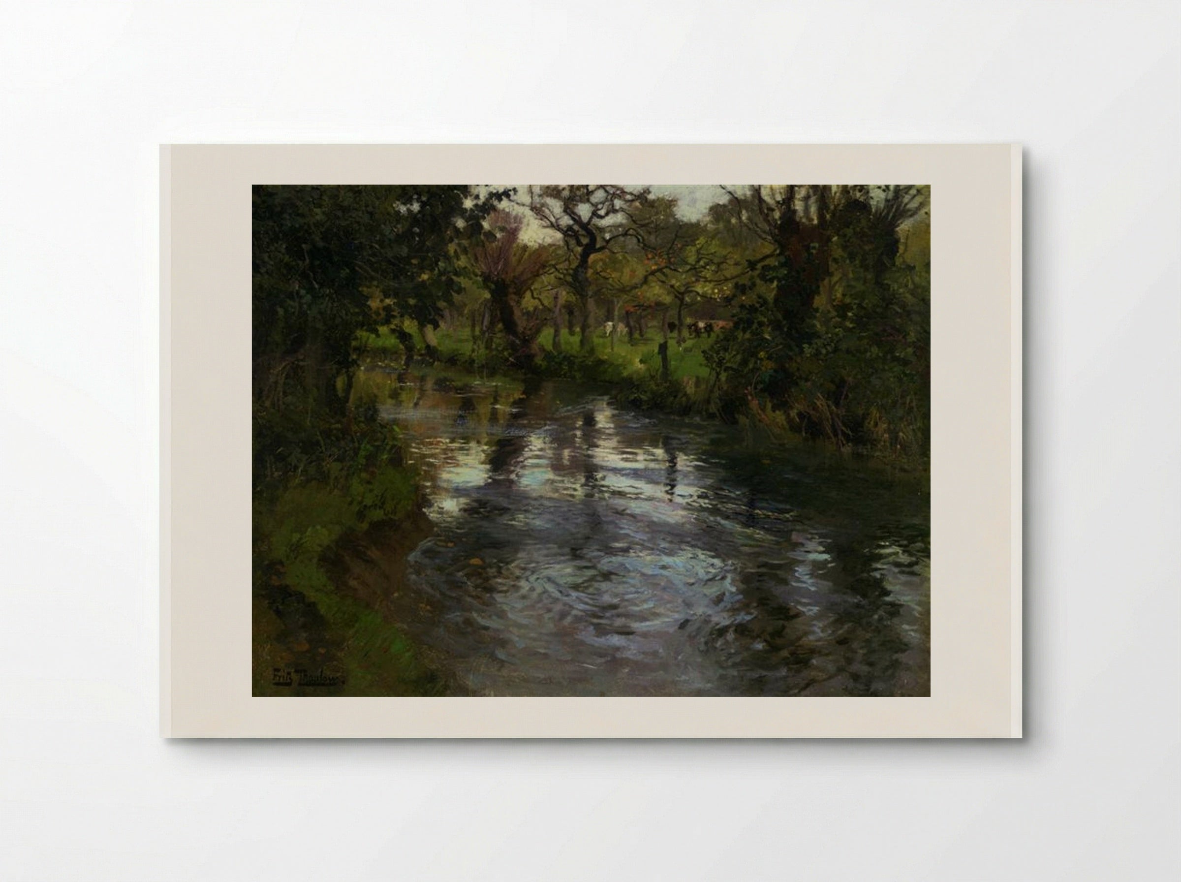 Woodland Scene with a River - Frits Thaulow - Poster