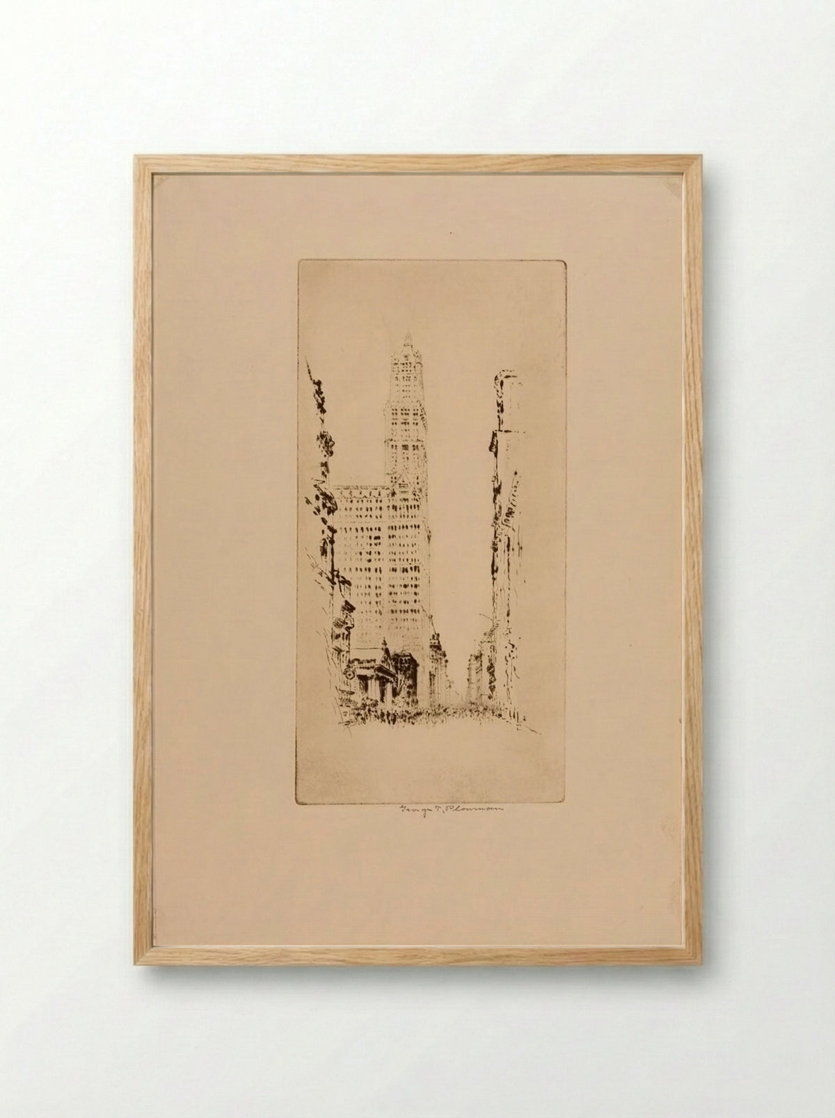Woolworth Building - George Taylor Plowman - Framed Print Wood