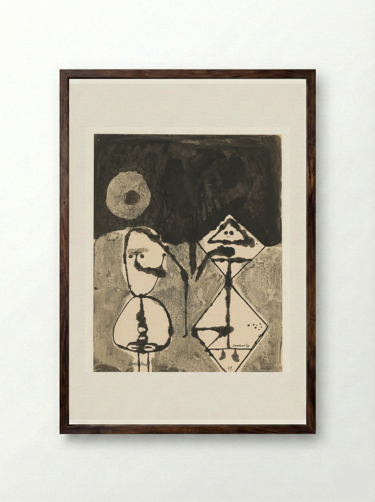 Woordbreuk - Lucebert - Framed Print Dark Wood