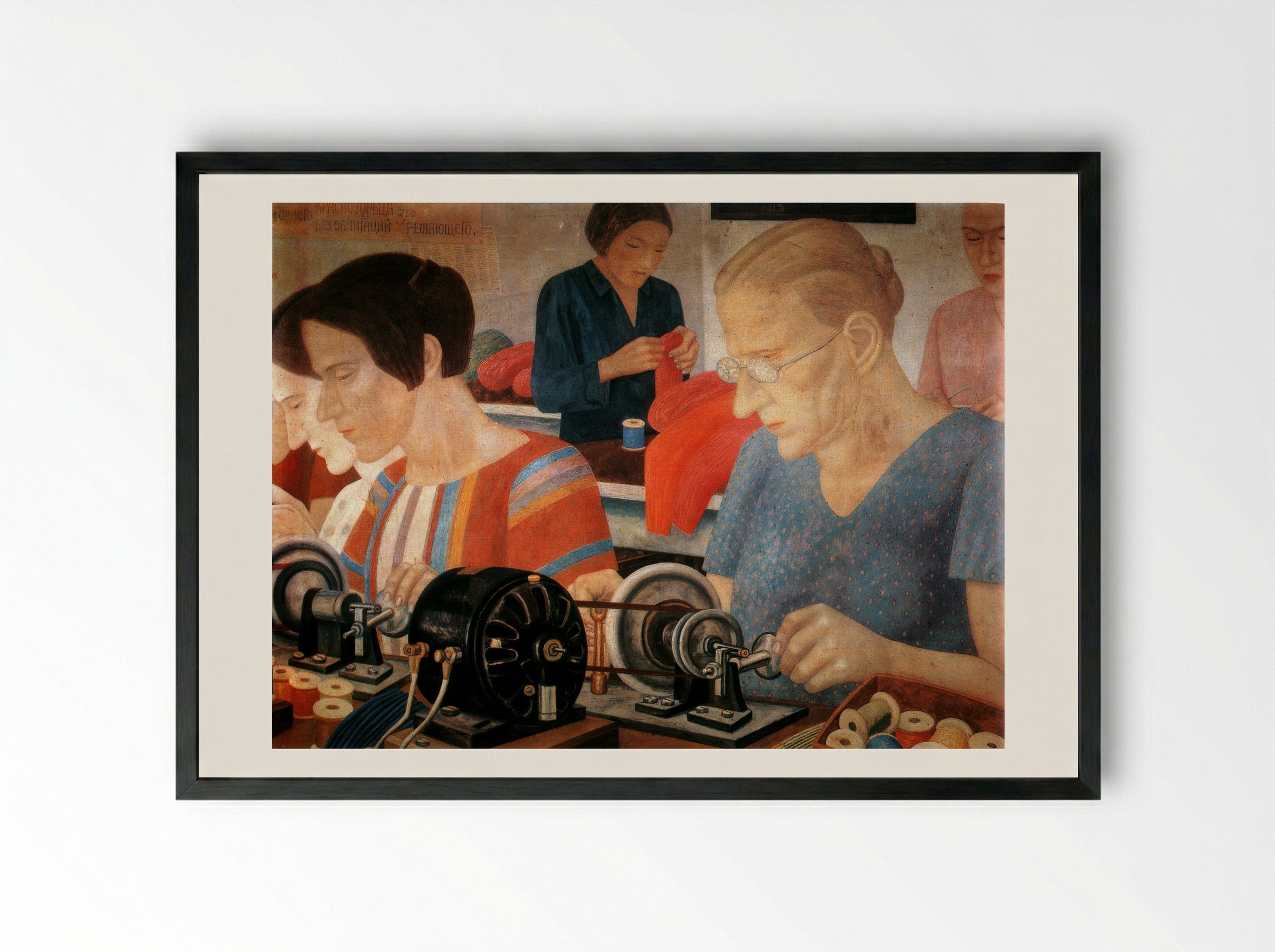 Workers - Pavel Filonov - Framed Print Black