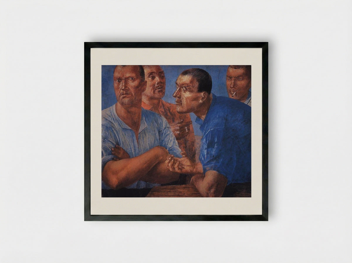 Workers - Kuzma Petrov-Vodkin - Framed Print Black