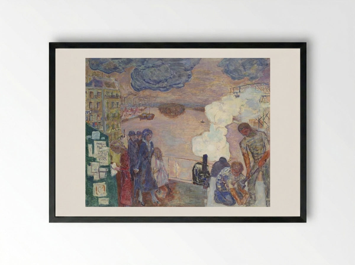 Workers - Pierre Bonnard - Framed Print Black