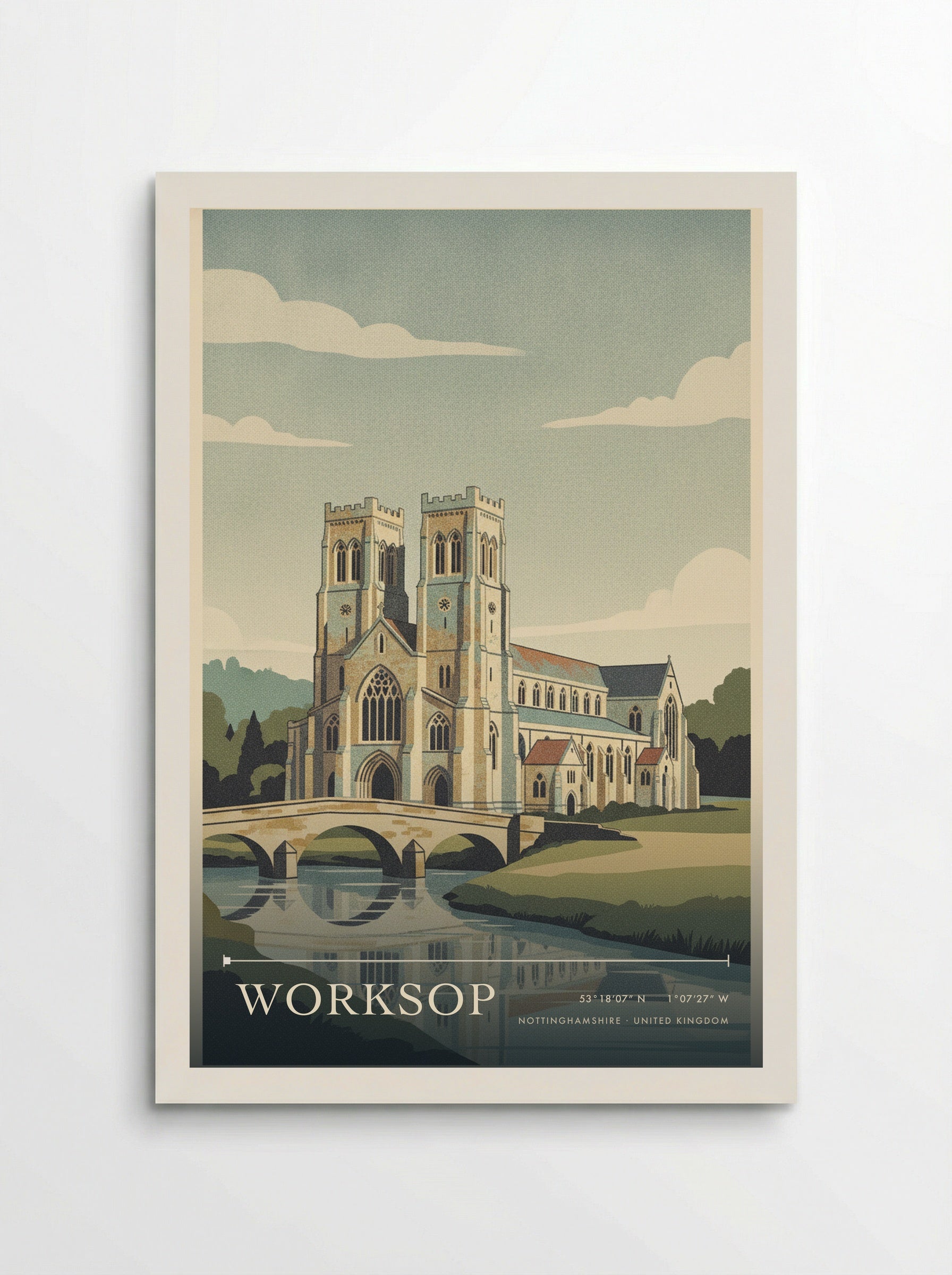 Worksop Nottinghamshire United Kingdom Travel Poster - Poster