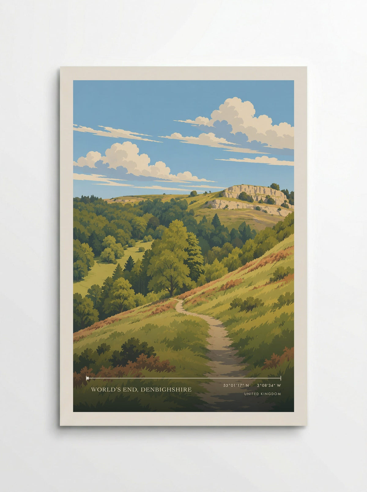 World’s End, Denbighshire | Travel Poster - Poster